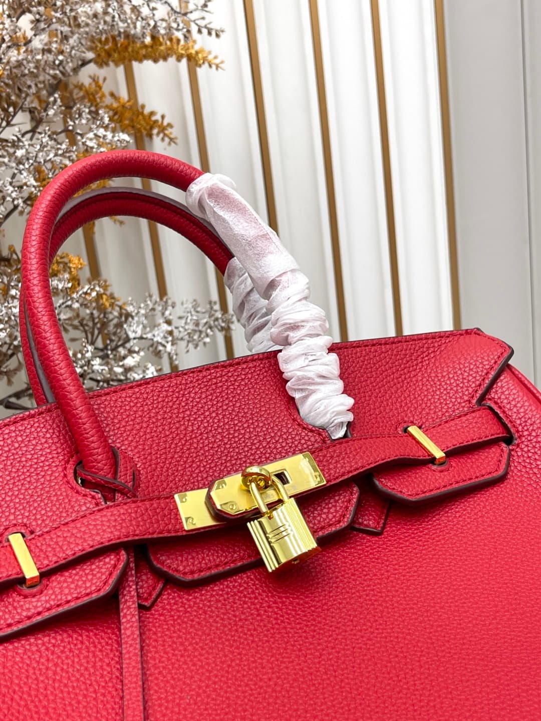 C4917 Gold clasp (30cm)(25cm)(20cm) Hermes Birkin platinum bag — image 5