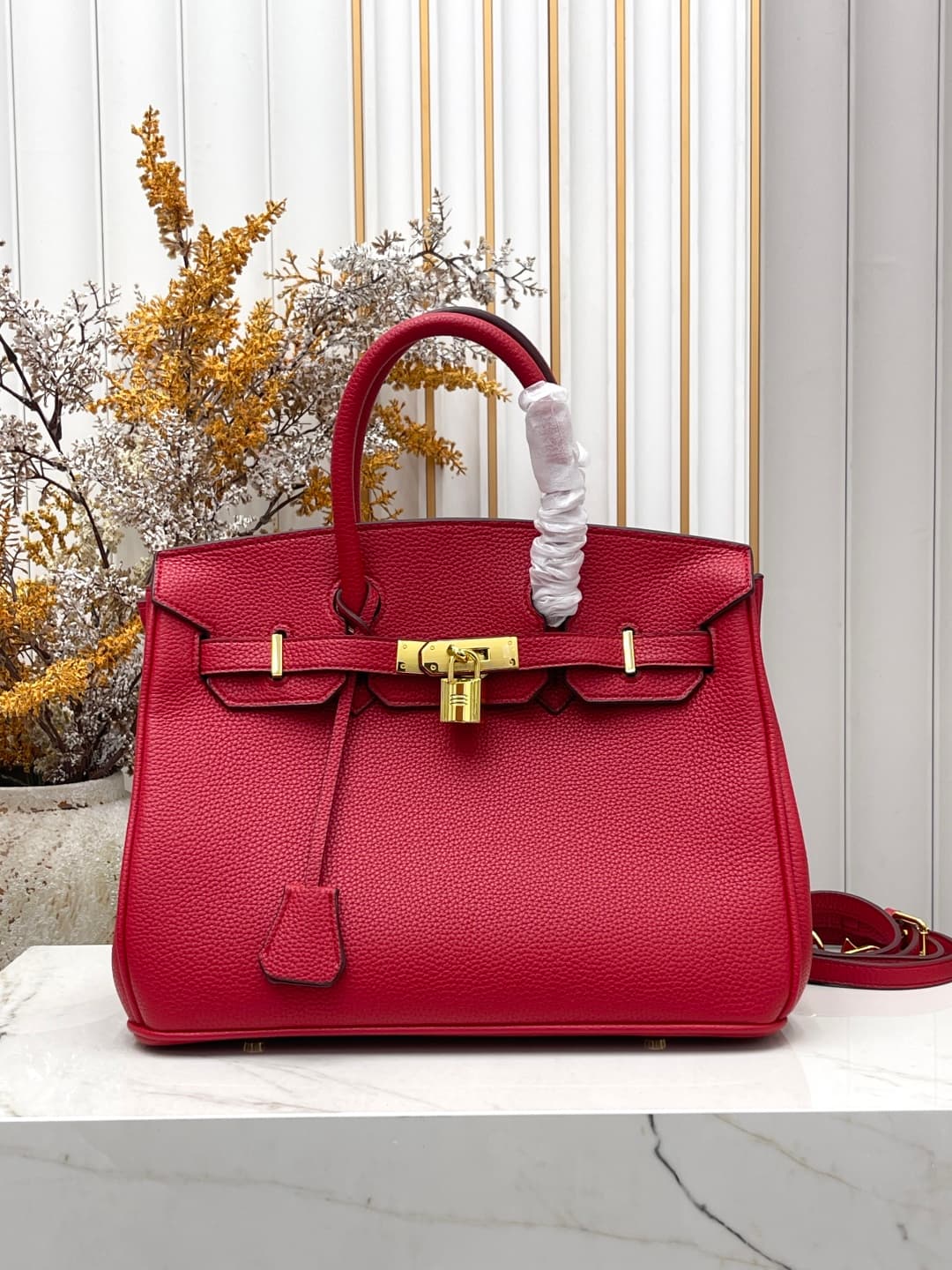C4917 Gold clasp (30cm)(25cm)(20cm) Hermes Birkin platinum bag — image 1
