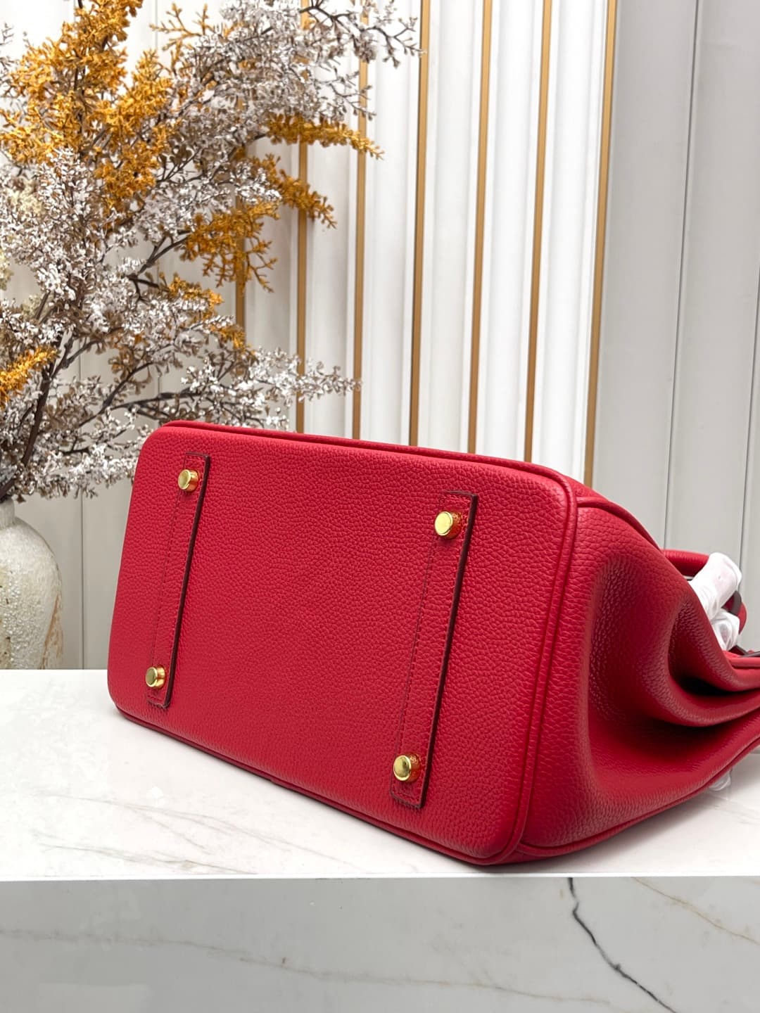 C4917 Gold clasp (30cm)(25cm)(20cm) Hermes Birkin platinum bag — image 4