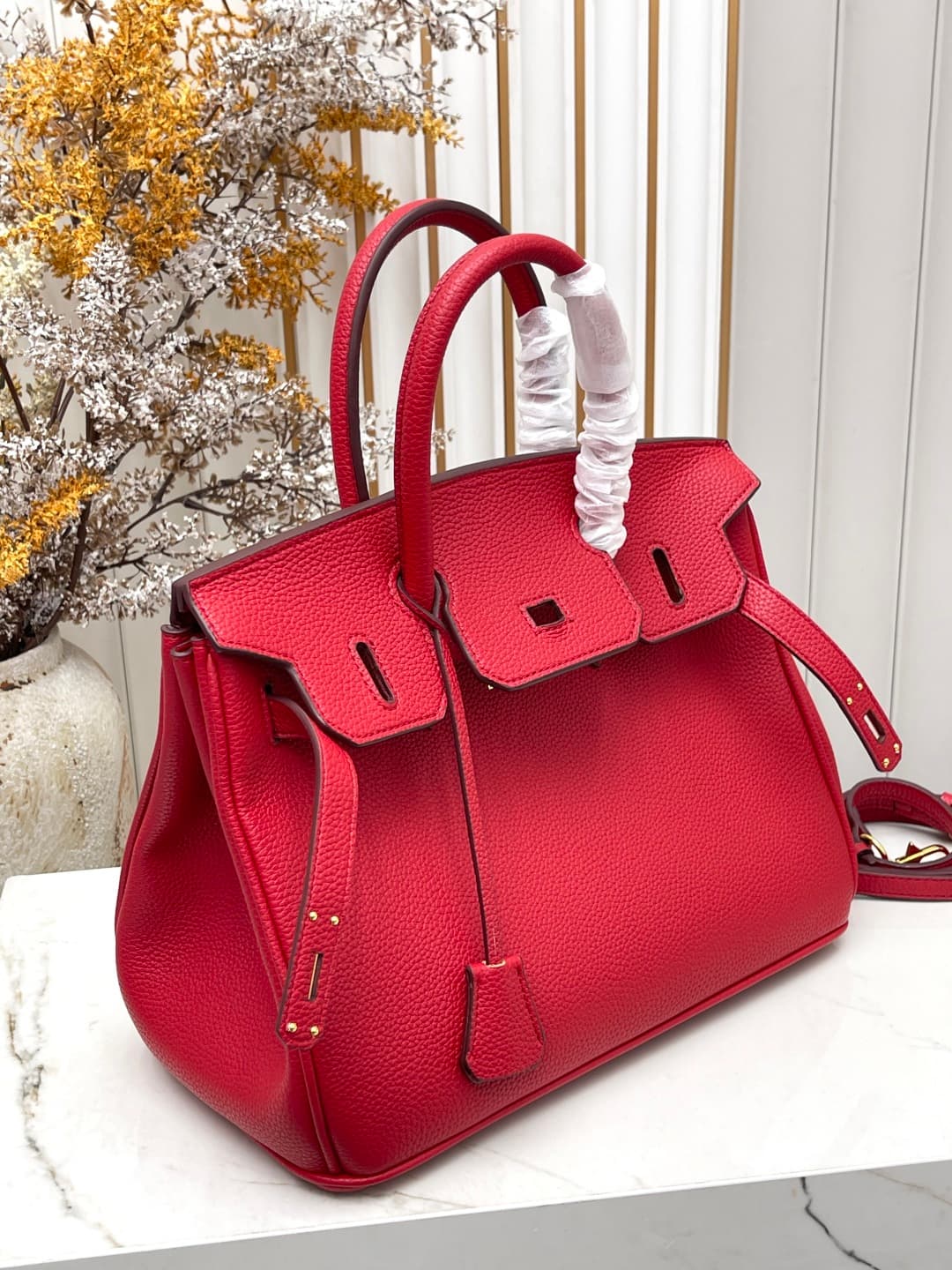 C4917 Gold clasp (30cm)(25cm)(20cm) Hermes Birkin platinum bag — image 6
