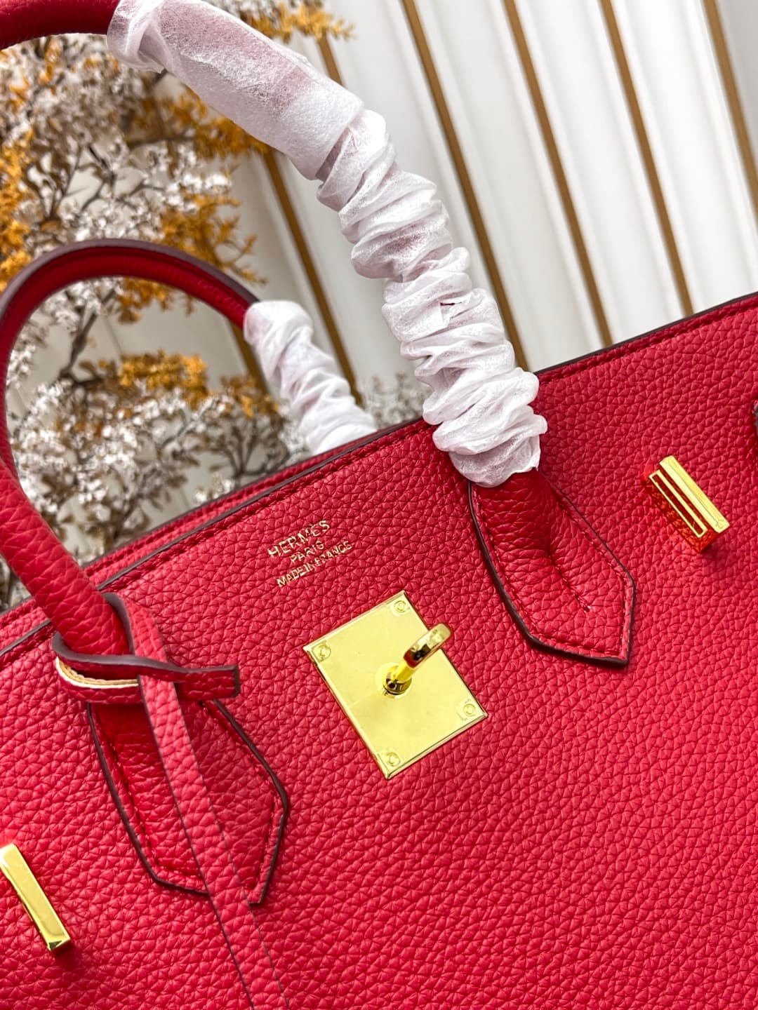 C4917 Gold clasp (30cm)(25cm)(20cm) Hermes Birkin platinum bag — image 8
