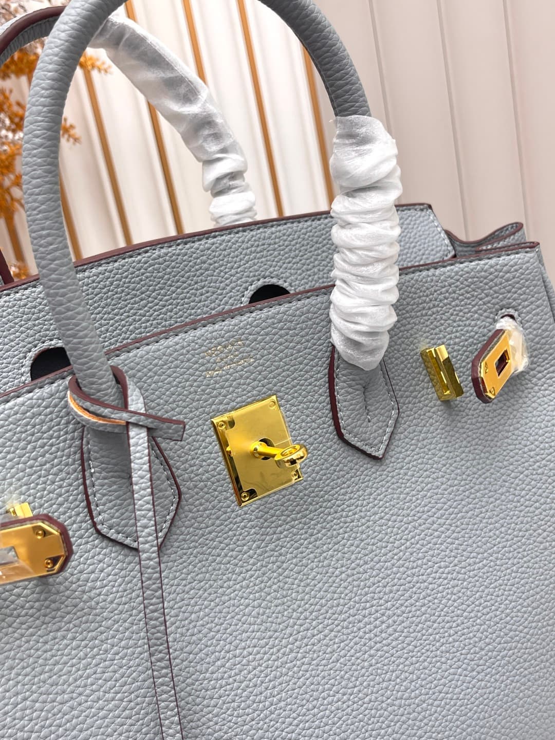C4916 Gold clasp (30cm)(25cm)(20cm) Hermes Birkin platinum bag — image 7