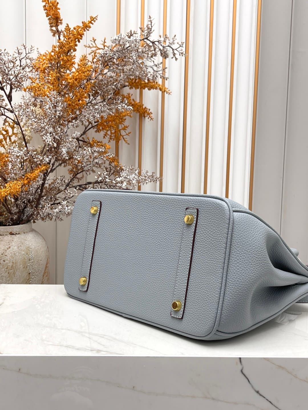 C4916 Gold clasp (30cm)(25cm)(20cm) Hermes Birkin platinum bag — image 4