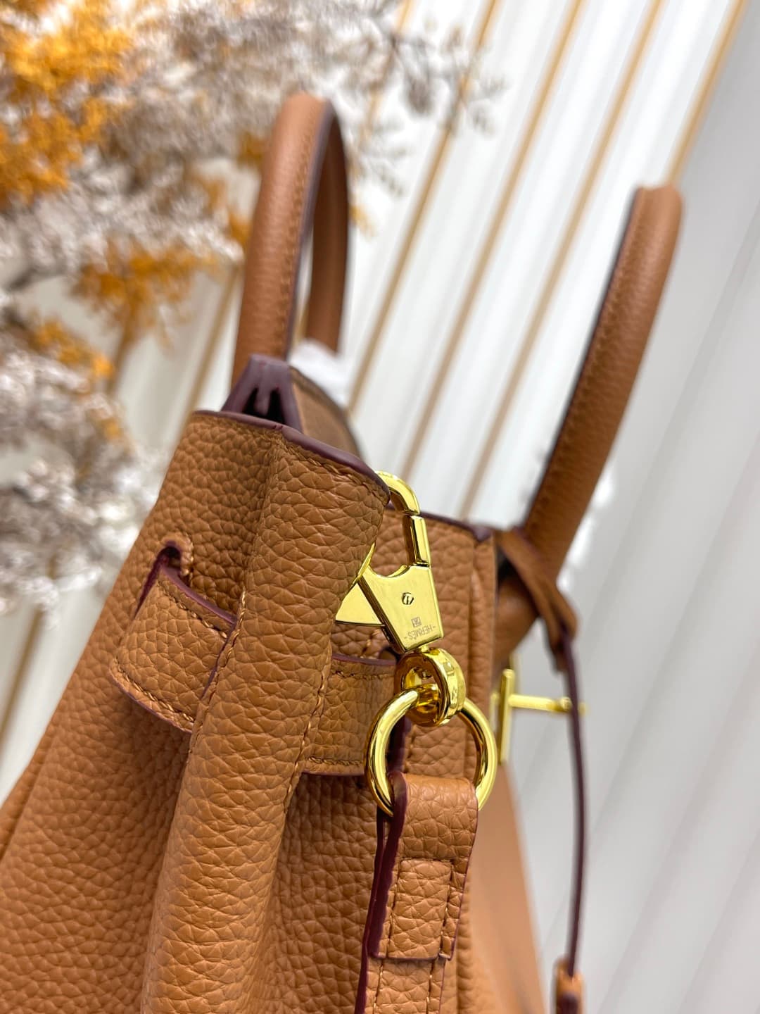 C4915 Gold clasp (30cm)(25cm)(20cm) Hermès Birkin platinum bag — image 8