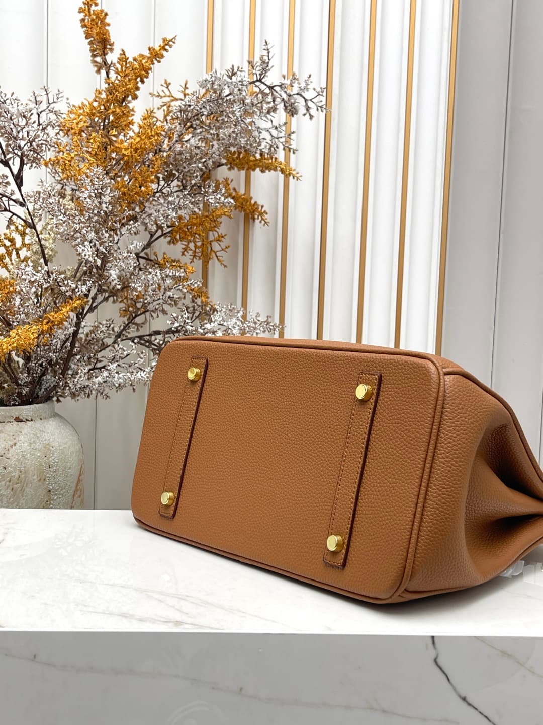 C4915 Gold clasp (30cm)(25cm)(20cm) Hermès Birkin platinum bag — image 4