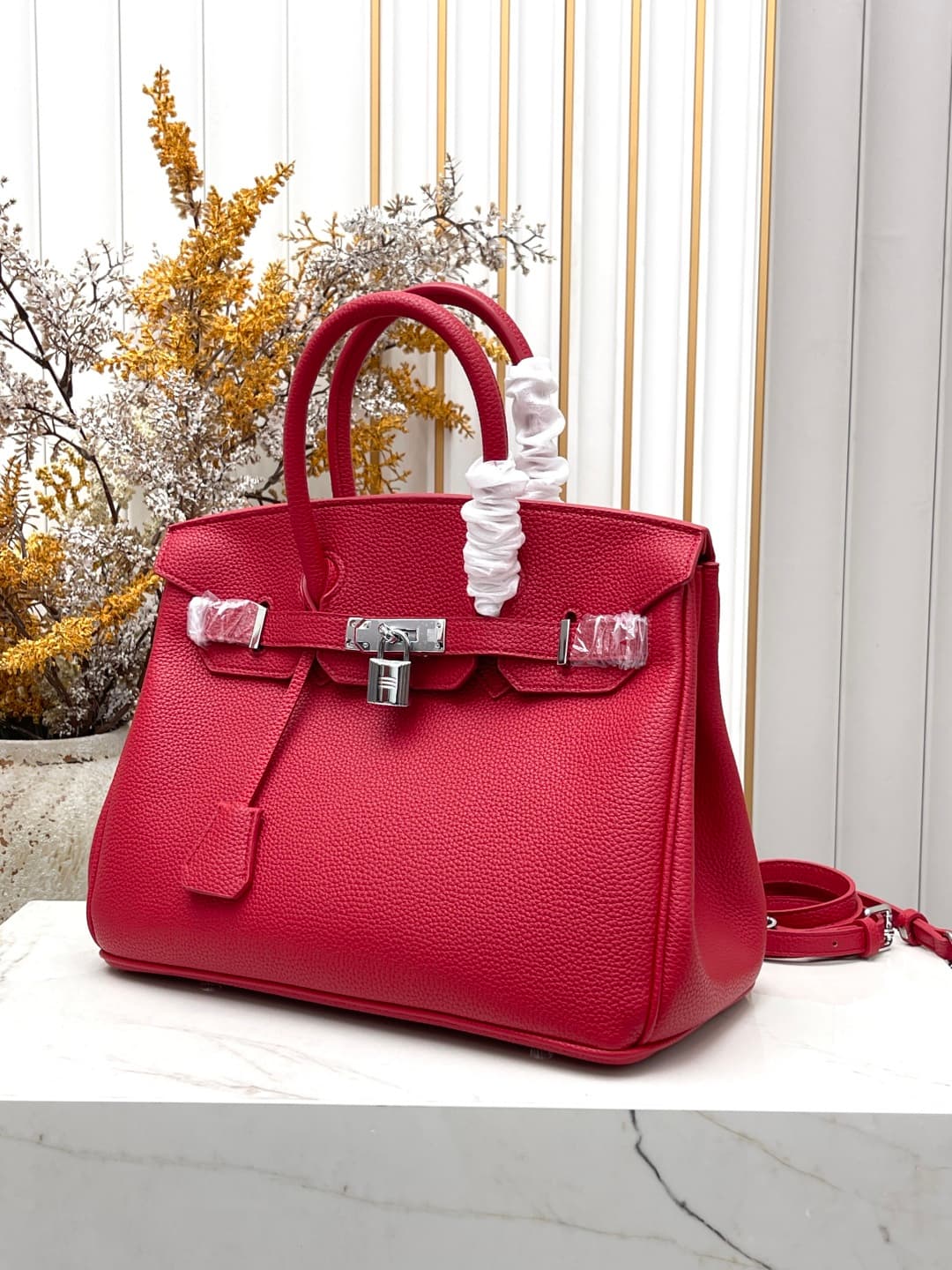 C4911 Silver clasp (30cm)(25cm)(20cm) Hermès Birkin platinum bag — image 2