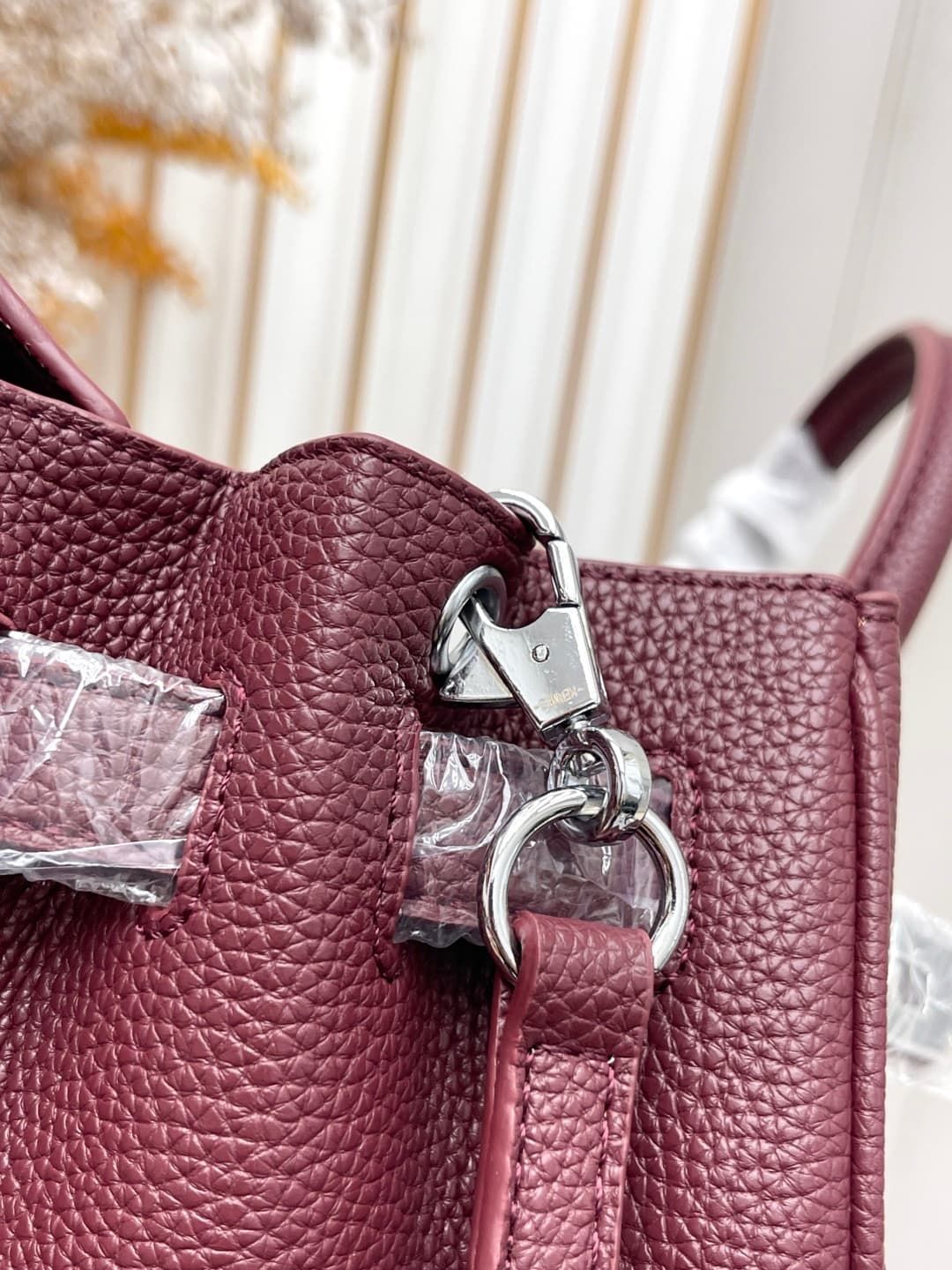 C4908 Silver clasp (30cm)(25cm)(20cm) Hermes Birkin platinum bag — image 8