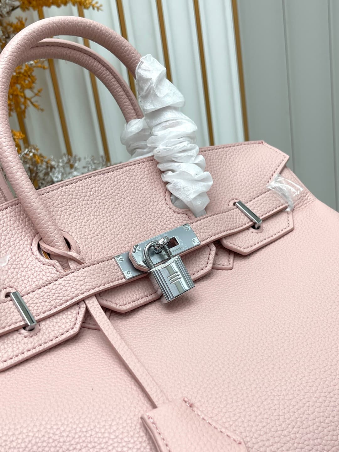 C4907 Silver clasp (30cm)(25cm)(20cm) Hermes Birkin platinum bag — image 5