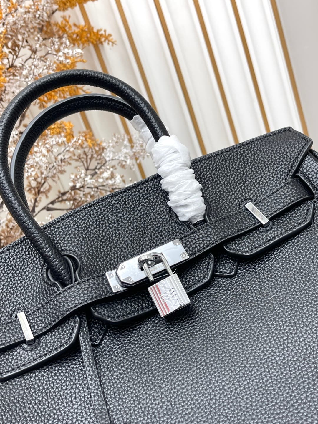 C4904 Silver clasp (30cm)(25cm)(20cm) Hermès Birkin platinum bag — image 5