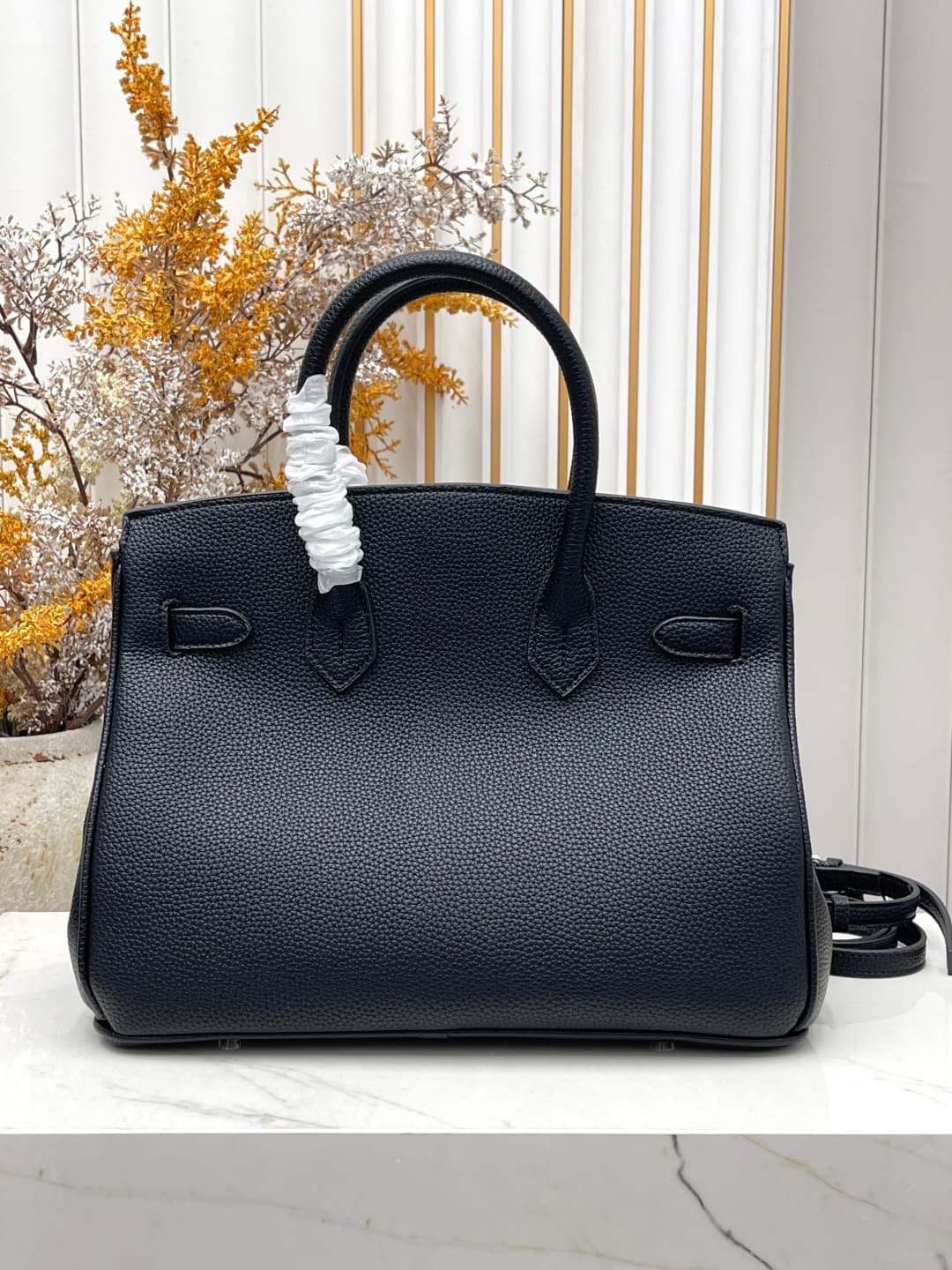 C4904 Silver clasp (30cm)(25cm)(20cm) Hermès Birkin platinum bag — image 3