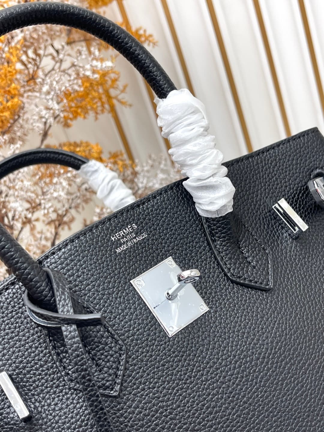 C4904 Silver clasp (30cm)(25cm)(20cm) Hermès Birkin platinum bag — image 8