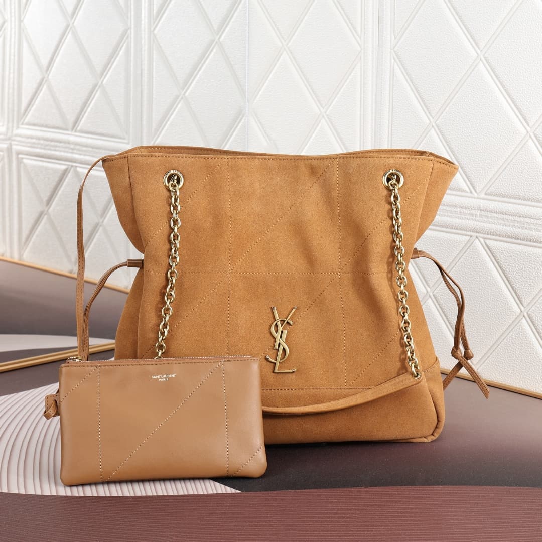 C8706 Clothing YSL/Saint Laurent – New model 4.3, furry suede shopping bag — image 3