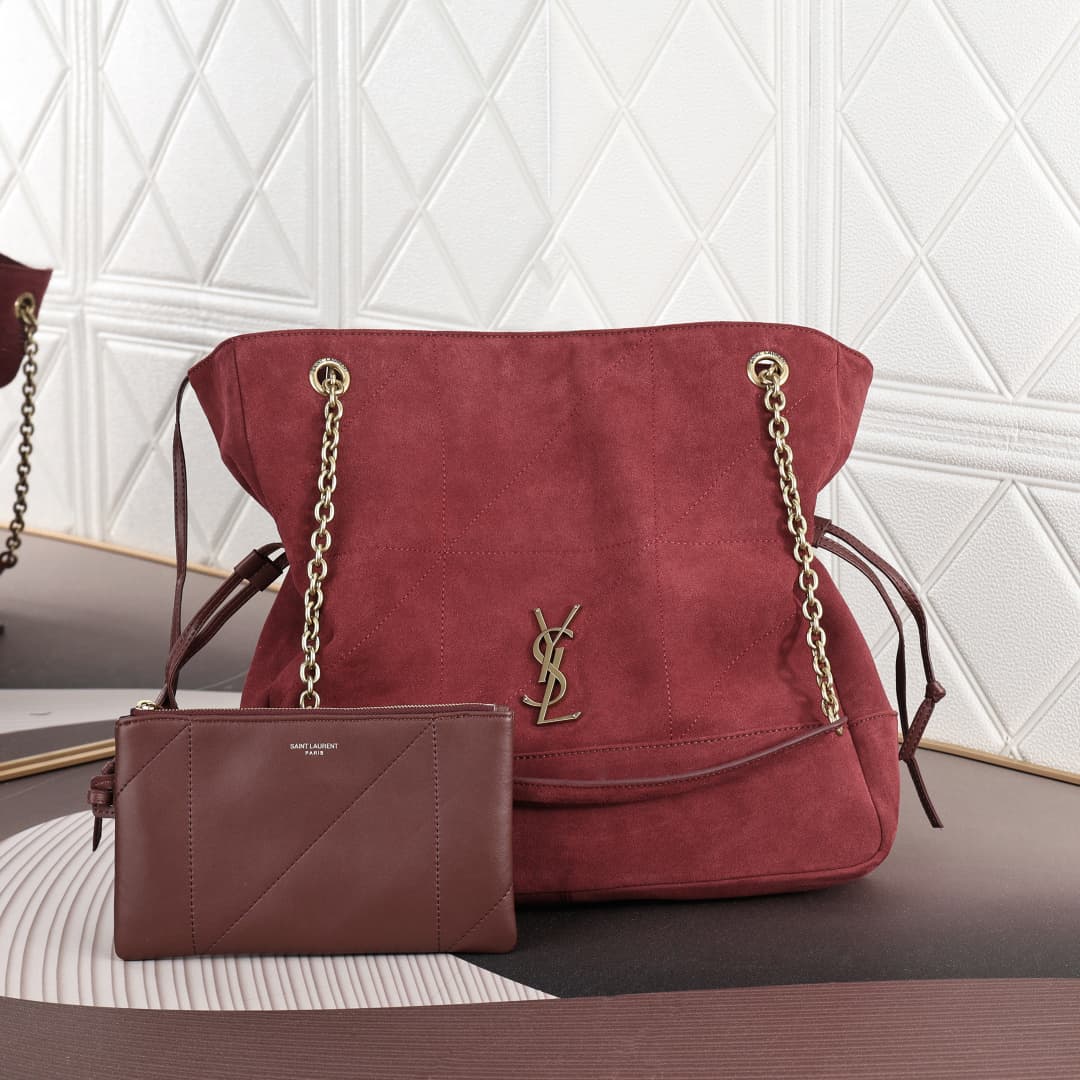 C8706 Clothing YSL/Saint Laurent – New model 4.3, furry suede shopping bag — image 2