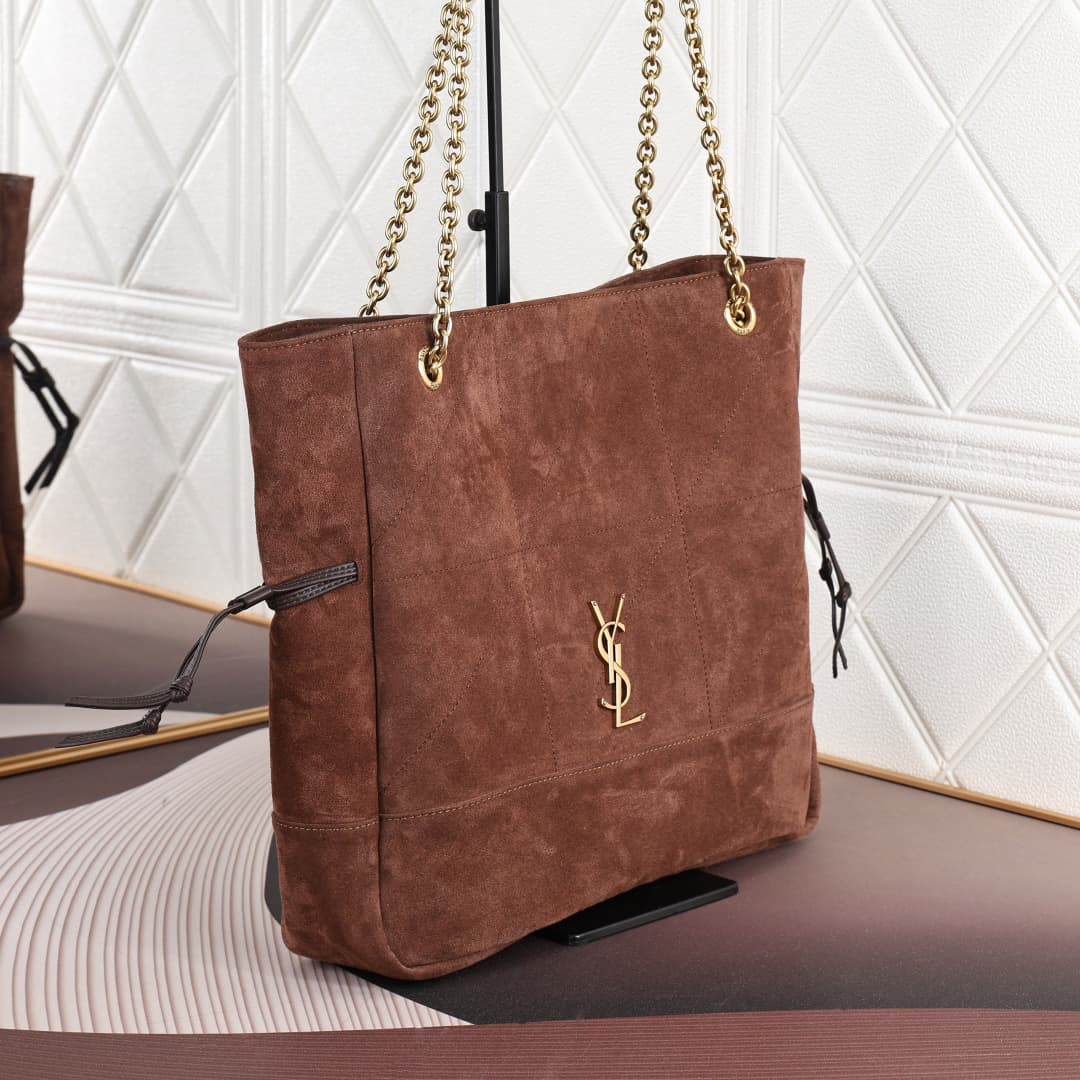 C8707 Clothing YSL/Saint Laurent – New model 4.3, velvet suede shopping bag — image 2