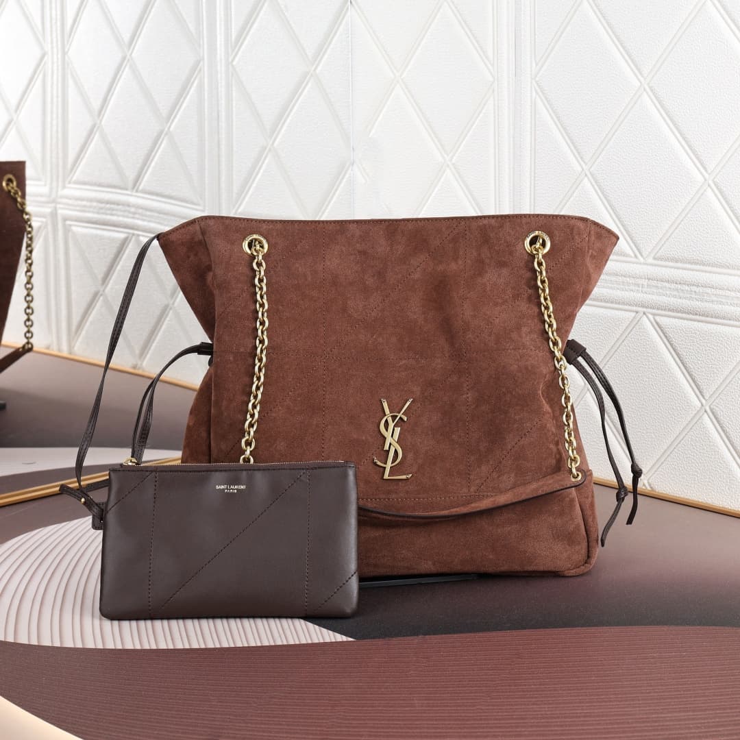 C8706 Clothing YSL/Saint Laurent – New model 4.3, furry suede shopping bag — image 1