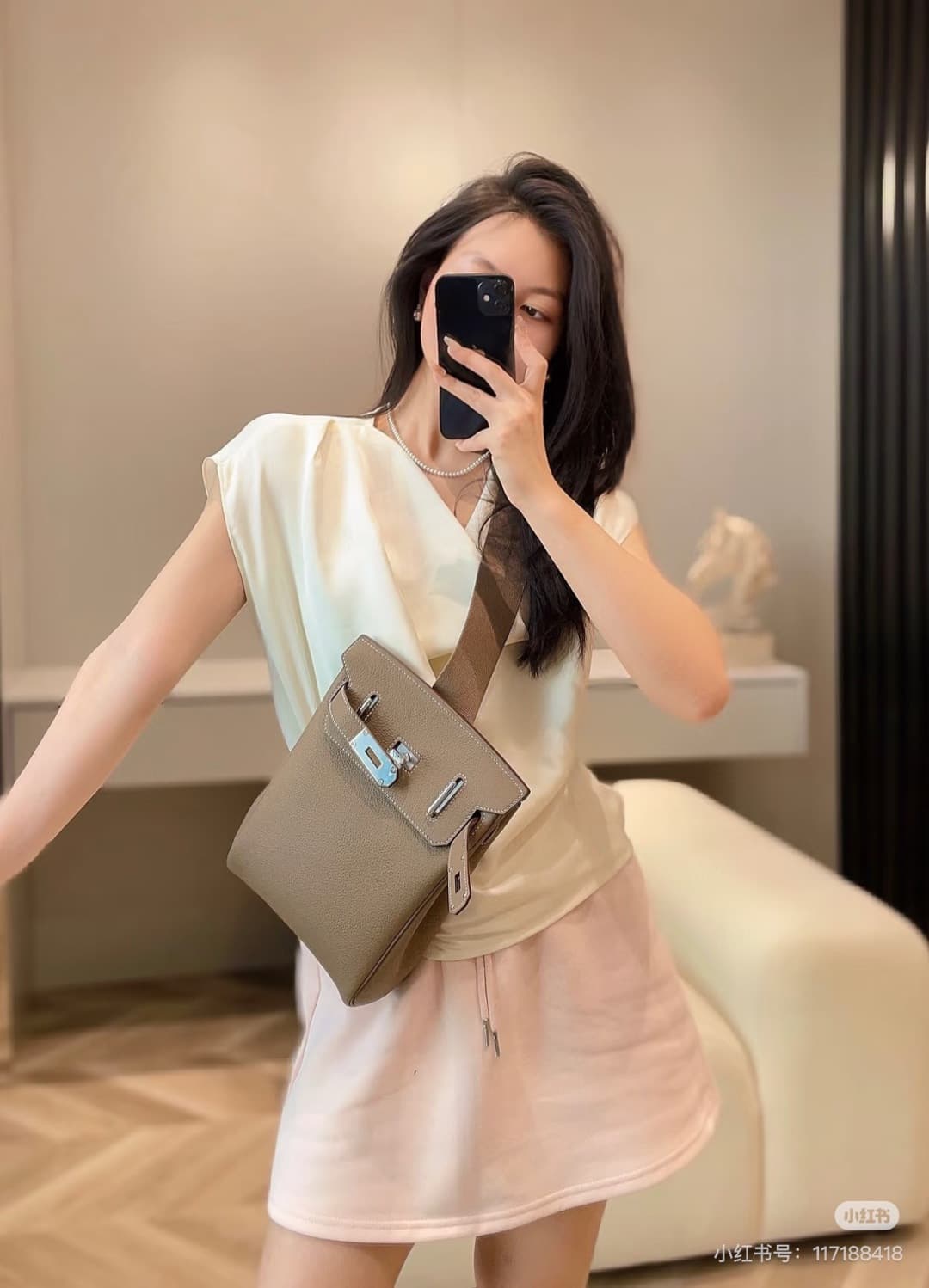 C4748 💰Prime leather – Hermès Hac a Dos is absolutely amazing. A Birkin-style crossbody bag? Hello, babies! — image 5