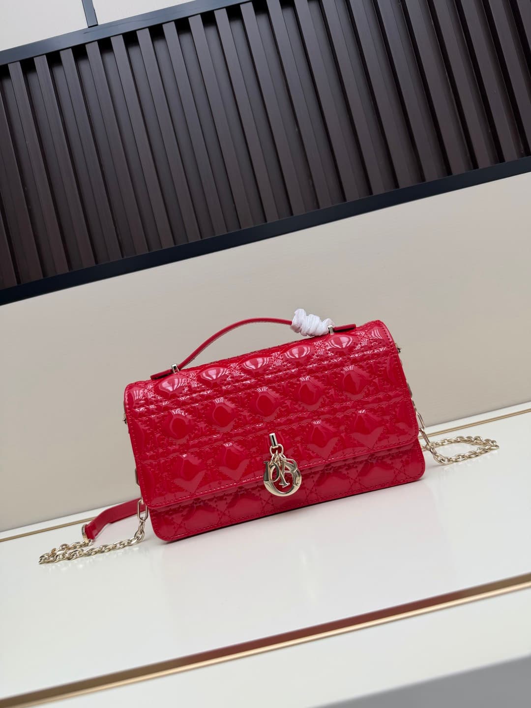 C1877 New large-sized💰 with box lacquer leather – summer style🆕 French romance | Dior Lady handbag🌹||| Isn’t everyone aware of the Dior Lady? — image 5