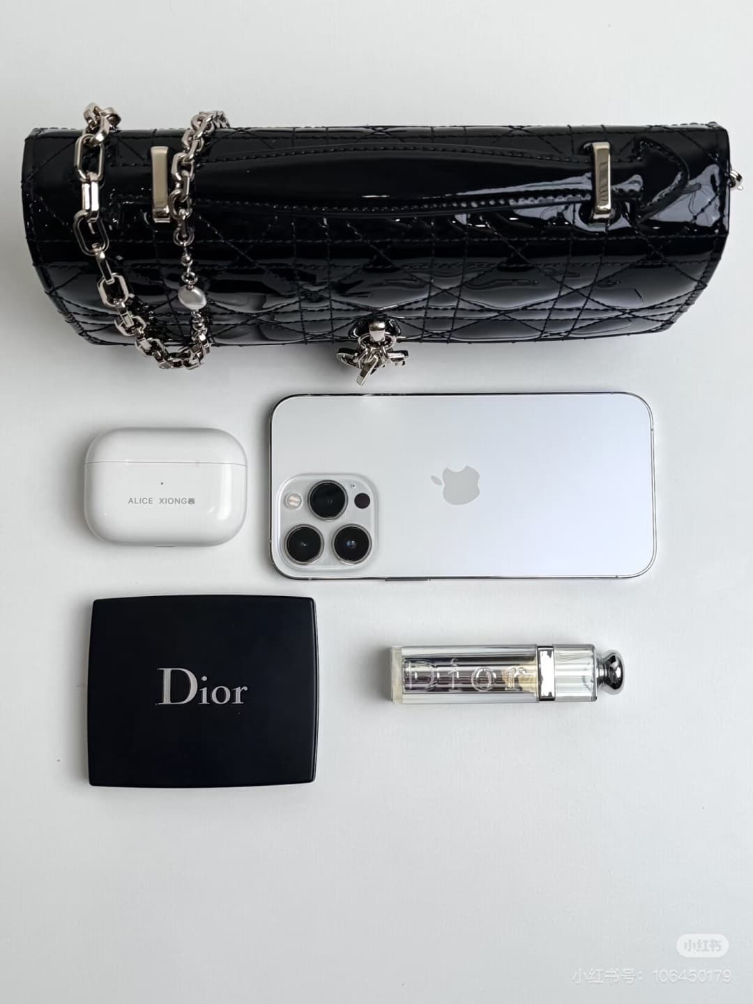 C1876 New large-sized💰 with box lacquer leather, summer style🆕 French romance | Dior Lady handbag🌹||| Isn’t everyone aware of Dior Lady? — image 2