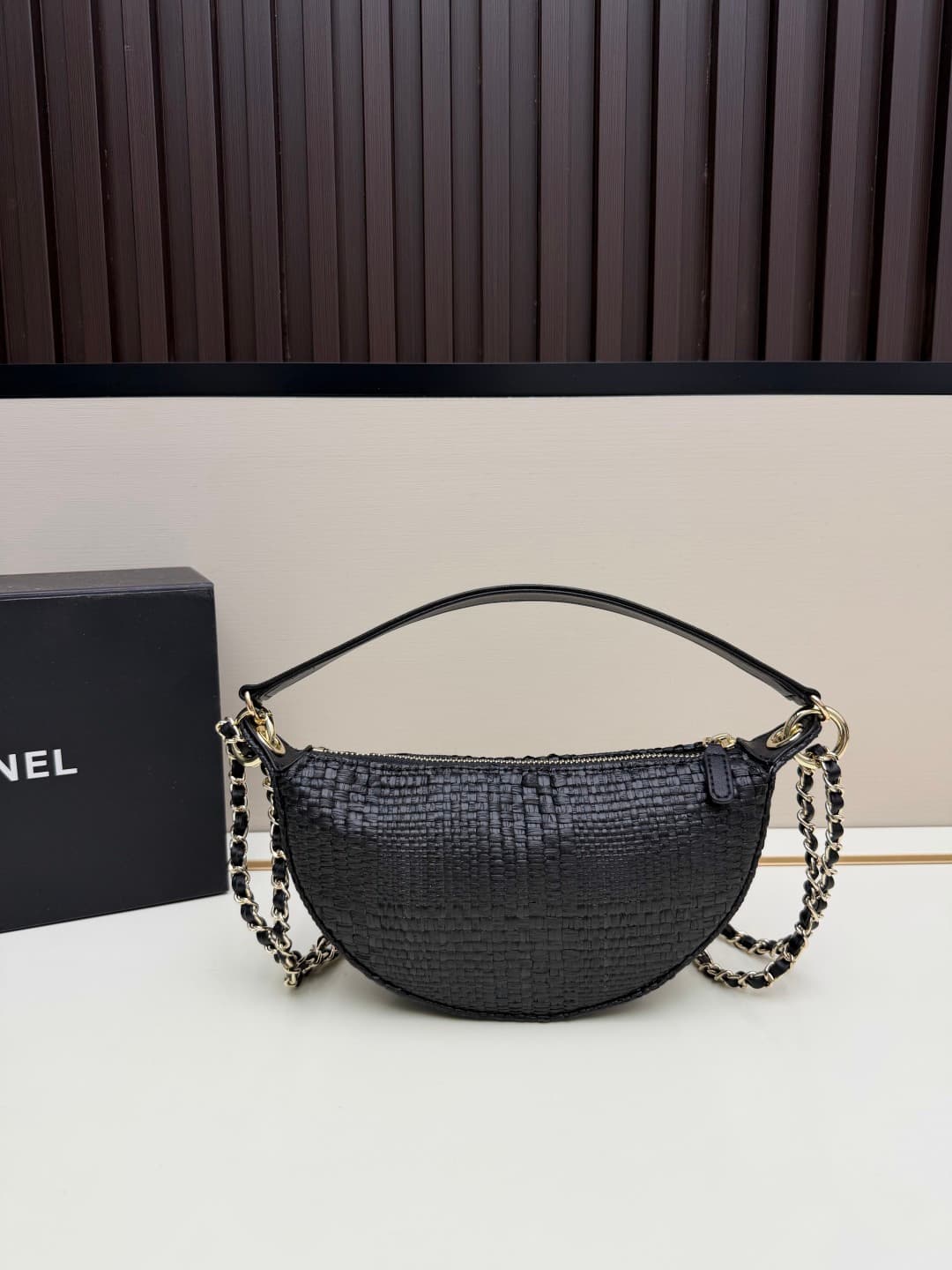 C679 Chanel 26 is a new underarm bag, shaped like a crescent. It’s very lightweight and can be carried across the shoulder. Leather made from grainy cowhide is considered one of the most durable materials used by Chanel; it doesn’t wear out easily. Howeve — image 3