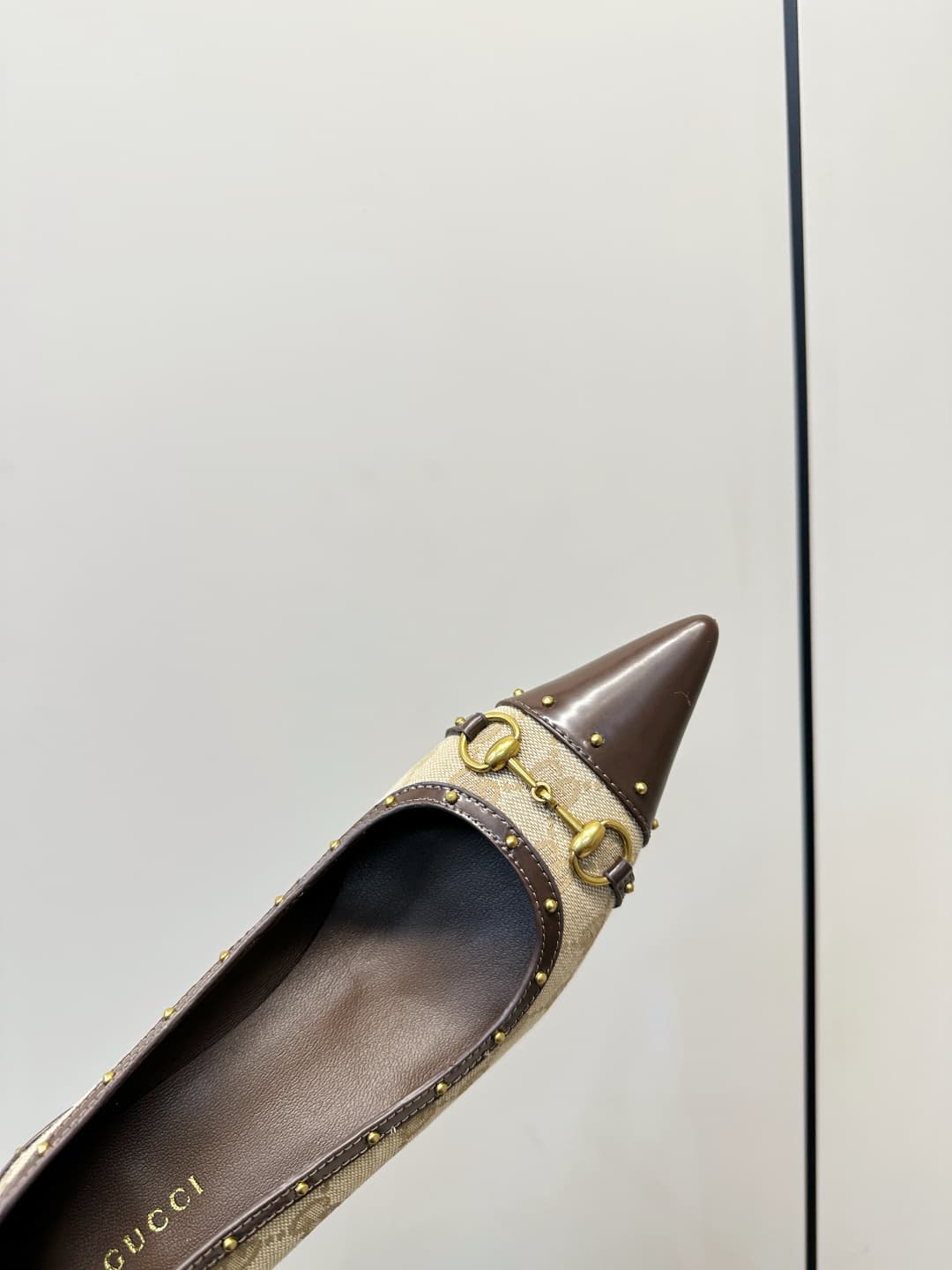 D6897 Gucci 26ss Gucci buckle rivet pointed classic lace high heels P — image 7