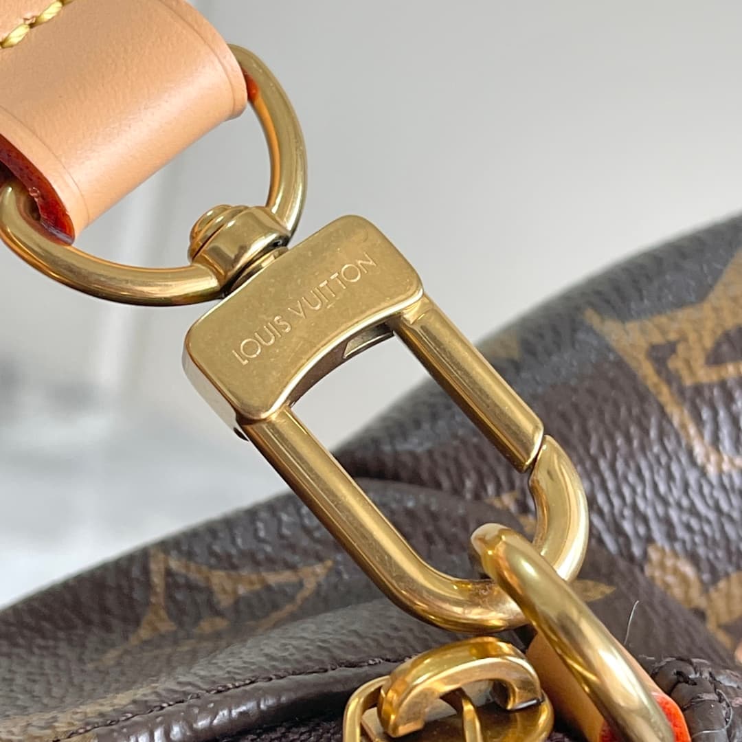 C5254 [163C01 Chip Version] Internal price P. Model number: M12617. Enhanced version of the original model💪【Exclusive real-life background image】 The Pooch Bag handbag features a refined design that incorporates classic Louis Vuitton elements. The Monogra — image 5