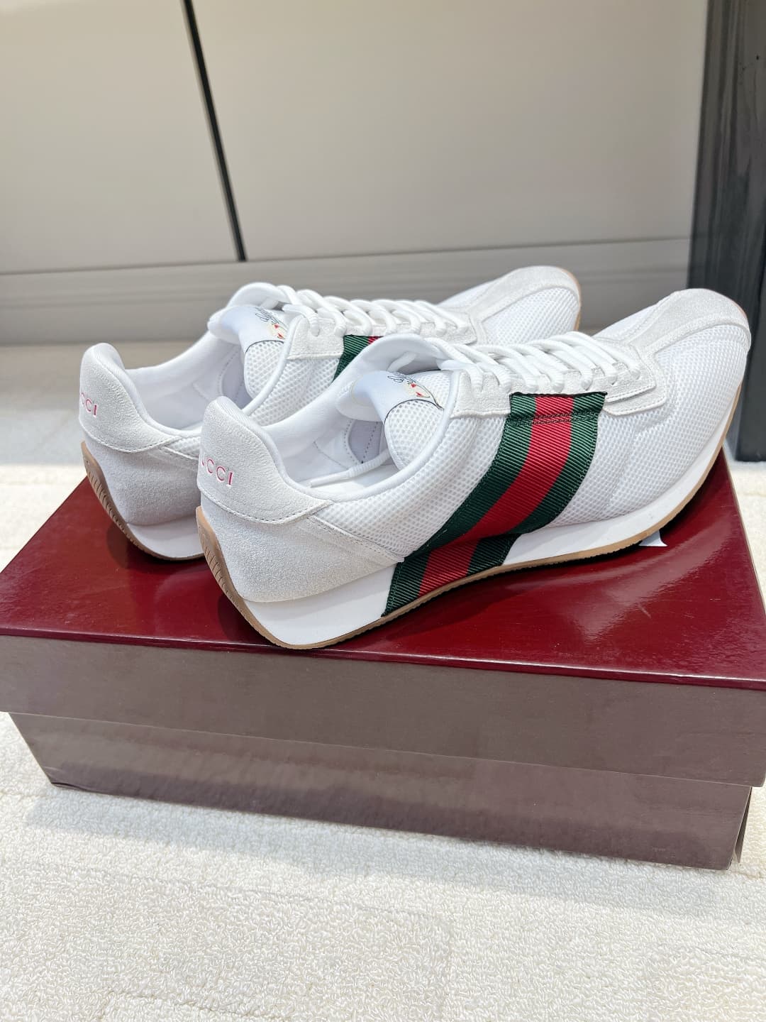 D6923 Gucci Vintage/Retro White Derby Shoes 26ss — image 7