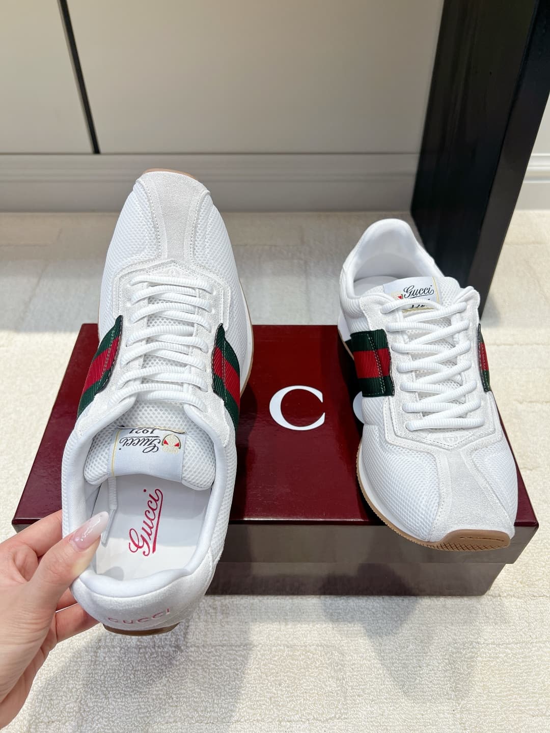 D6923 Gucci Vintage/Retro White Derby Shoes 26ss — image 8