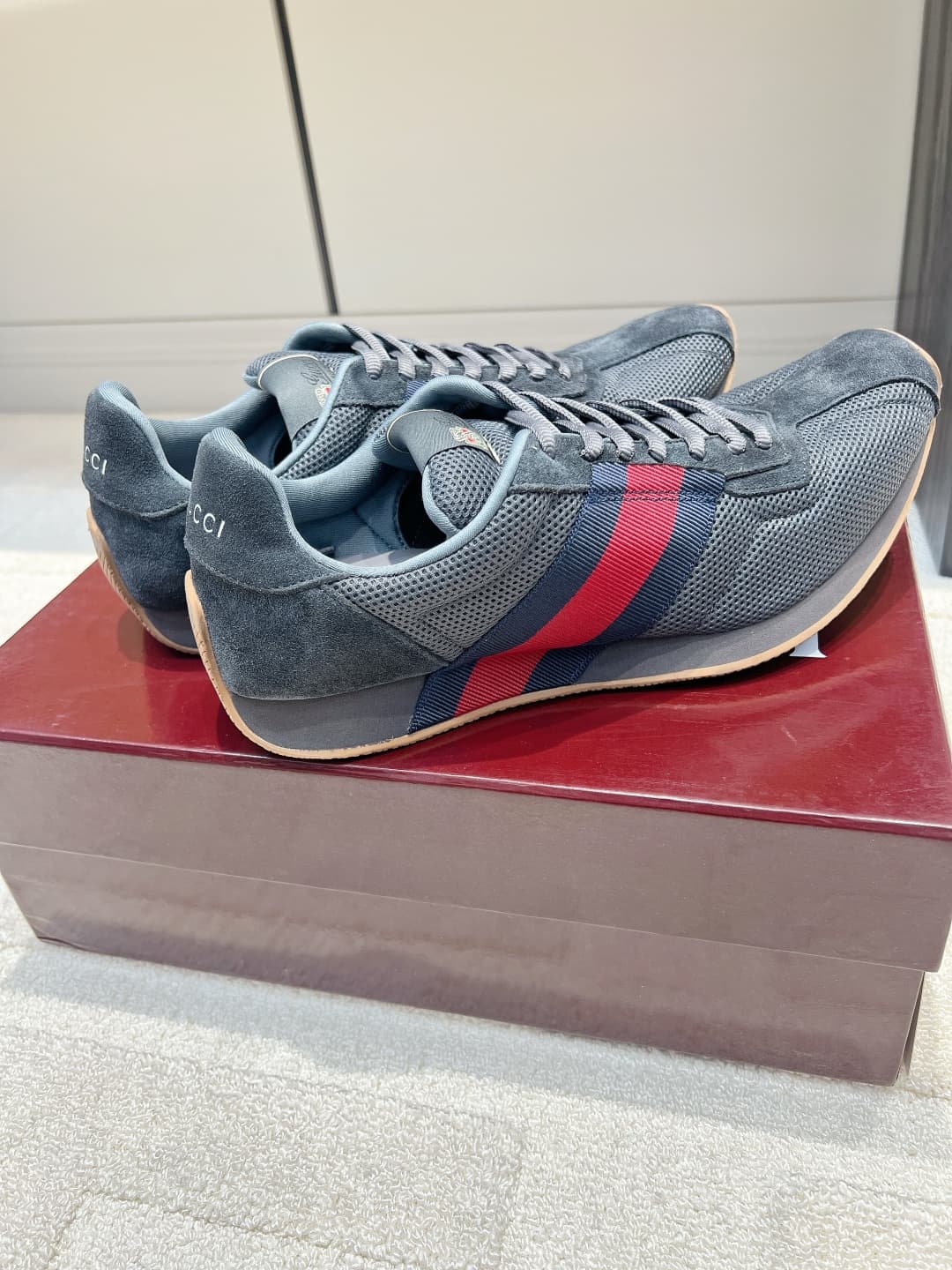 D6922 Gucci Vintage/Retro Dark Gray Doutson Shoes 26ss — image 7