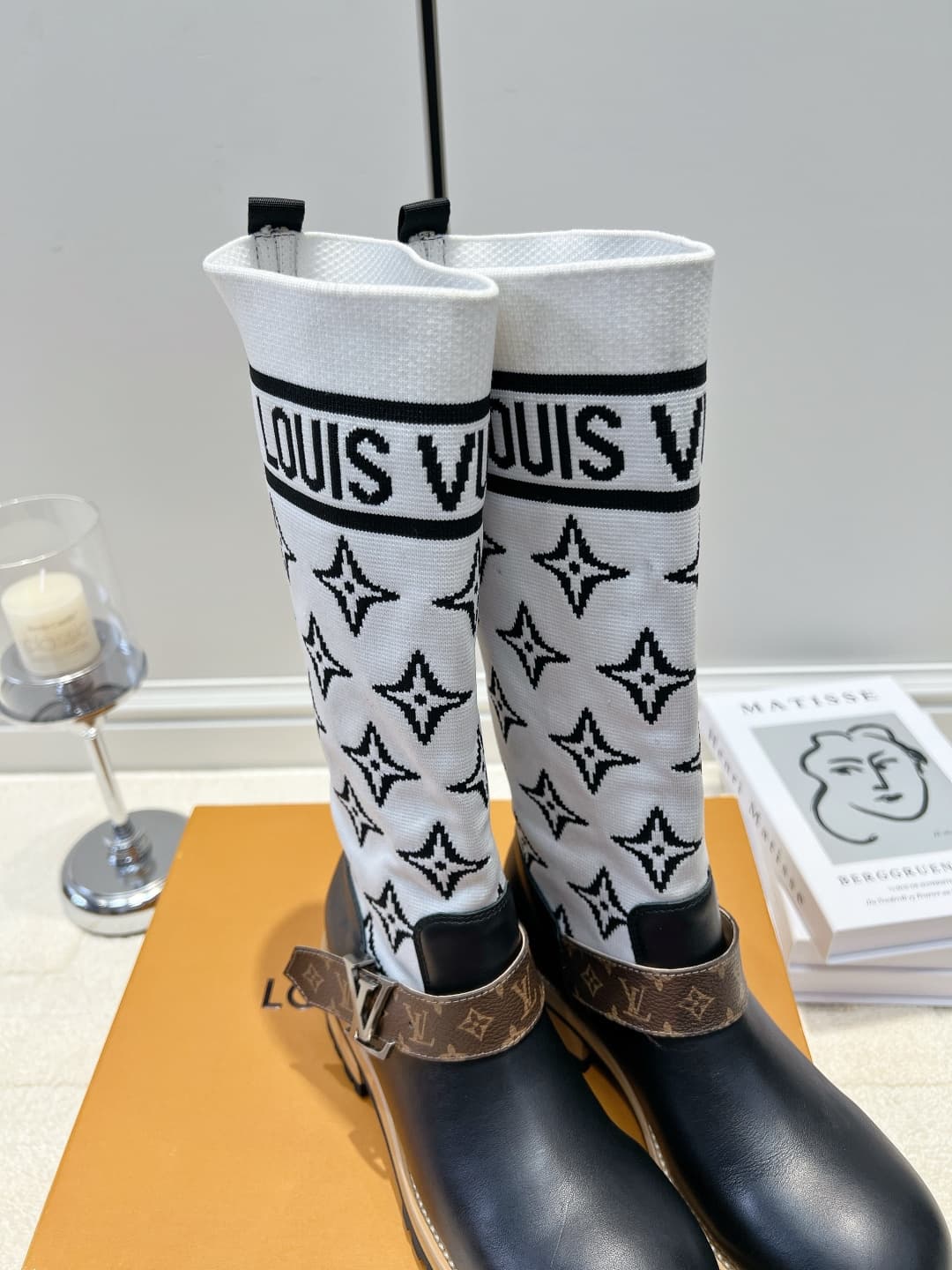 D9091 LV Knit Seam High Boots 26ss — image 6