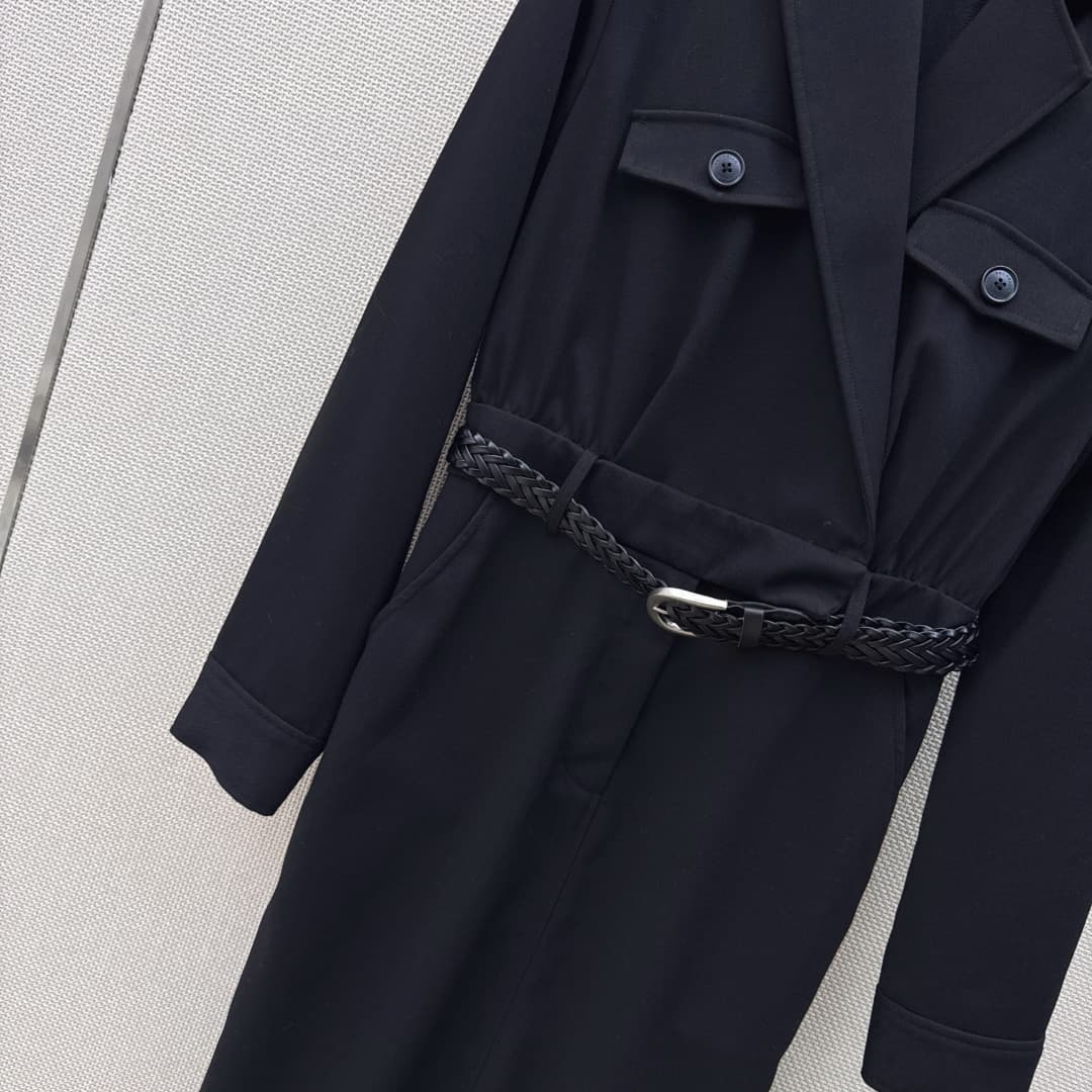 C18442 C-shaped skirt Bc 26Ss————The latest spring-style knitted belt-trimmed long suit dress 🖤 It’s a dress suitable for both work and daily use; it can be worn in various situations easily. The length goes above the knees, which effectively hides body f — image 5