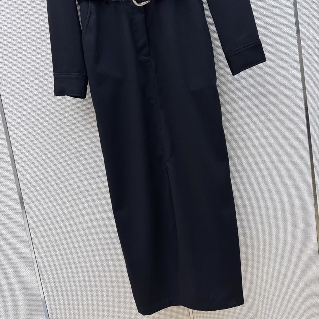 C18442 C-shaped skirt Bc 26Ss————The latest spring-style knitted belt-trimmed long suit dress 🖤 It’s a dress suitable for both work and daily use; it can be worn in various situations easily. The length goes above the knees, which effectively hides body f — image 6