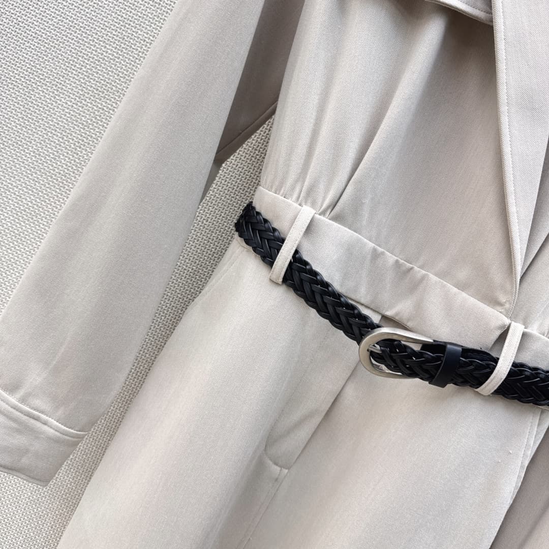 C18440 C-shaped skirt Bc 26Ss————The latest style in early spring: a dress with woven belt decoration and a stylish suit-like cut🖤 It’s a skirt that’s suitable for both work and daily use; easy to wear in various situations. The length goes above the knee — image 5
