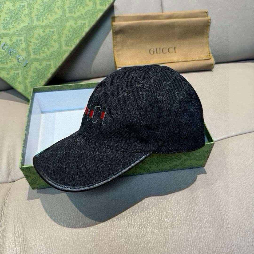 C29871 Bag with box, Gucci new model baseball cap, double G straps. 1: 1 – custom molded, intricate embroidery, with details comparable to those at the store. Original canvas fabric + top-grade cowhide leather, excellent quality! Ideal for stylish men and — image 4
