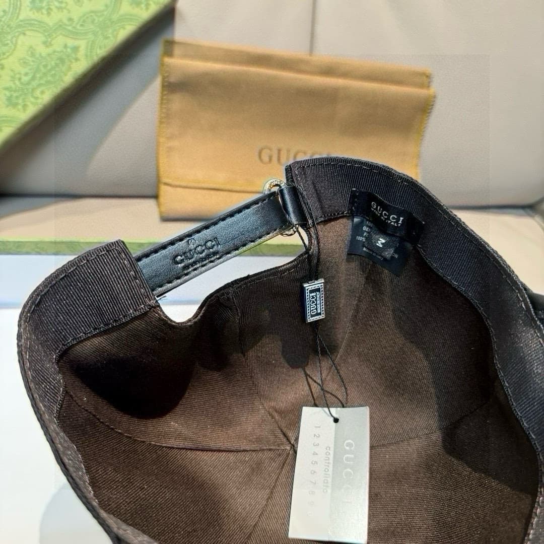C29871 Bag with box, Gucci new model baseball cap, double G straps. 1: 1 – custom molded, intricate embroidery, with details comparable to those at the store. Original canvas fabric + top-grade cowhide leather, excellent quality! Ideal for stylish men and — image 7