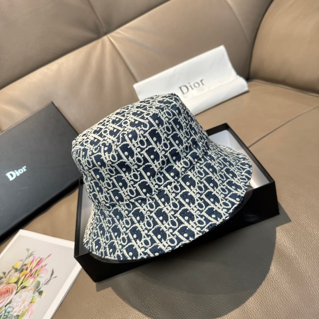 C29876 Packaged in a cloth bag. Dior new model fisherman hat, top quality version. Customized by 1:1. Made from original denim print fabric with pure cotton lining – lightweight and breathable! The quality is excellent. Basic head circumference: 57. Very  — image 2