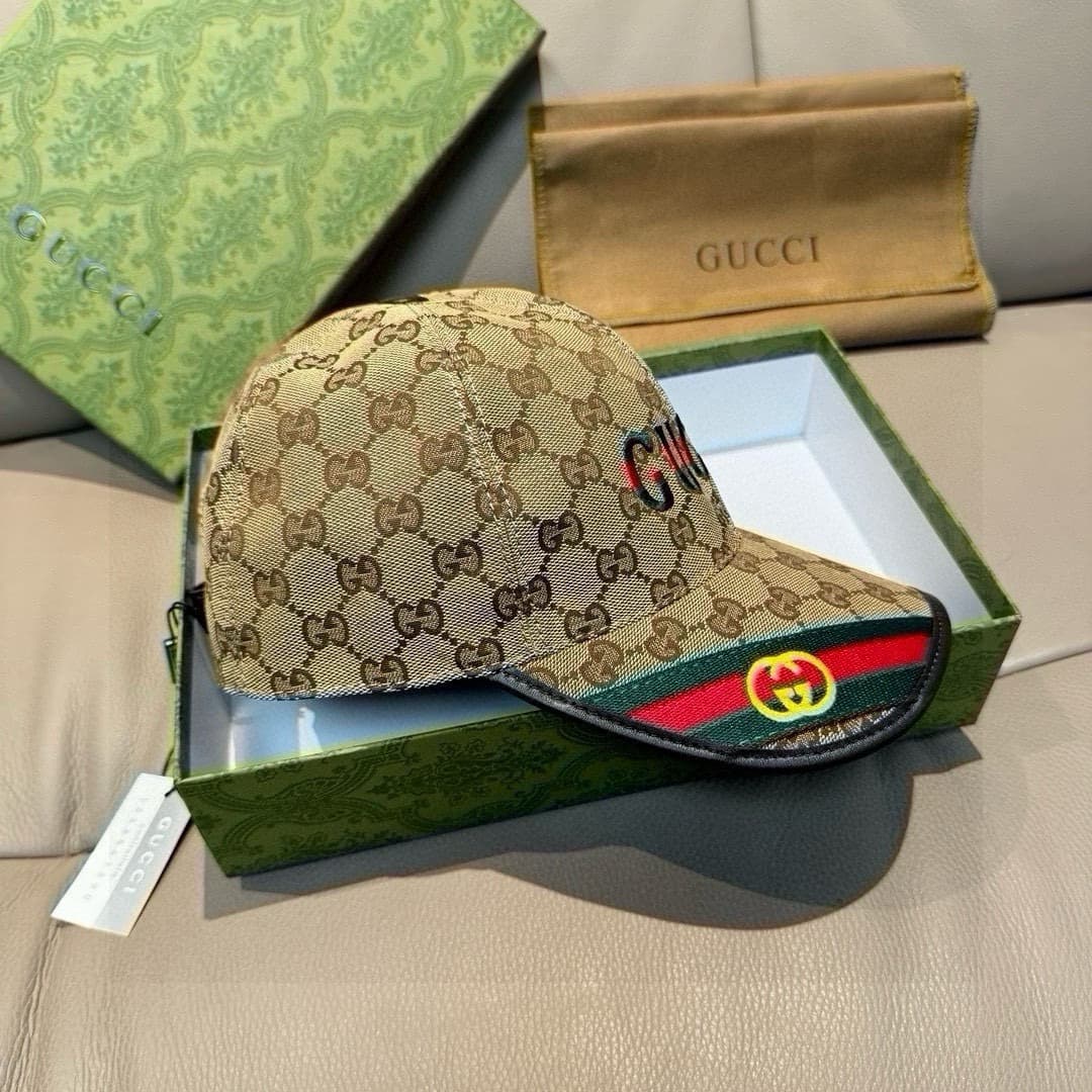 C29870 Bag with box, Gucci new model baseball cap, double G straps. 1: 1 custom-made by mold, heavy embroidery, details comparable to those at the store. Original canvas material + top-grade cowhide, excellent quality! Ideal for stylish men and women, ver — image 2