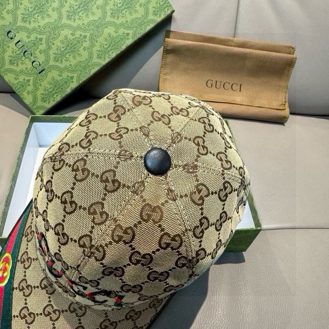 C29870 Bag with box, Gucci new model baseball cap, double G straps. 1: 1 custom-made by mold, heavy embroidery, details comparable to those at the store. Original canvas material + top-grade cowhide, excellent quality! Ideal for stylish men and women, ver — image 5