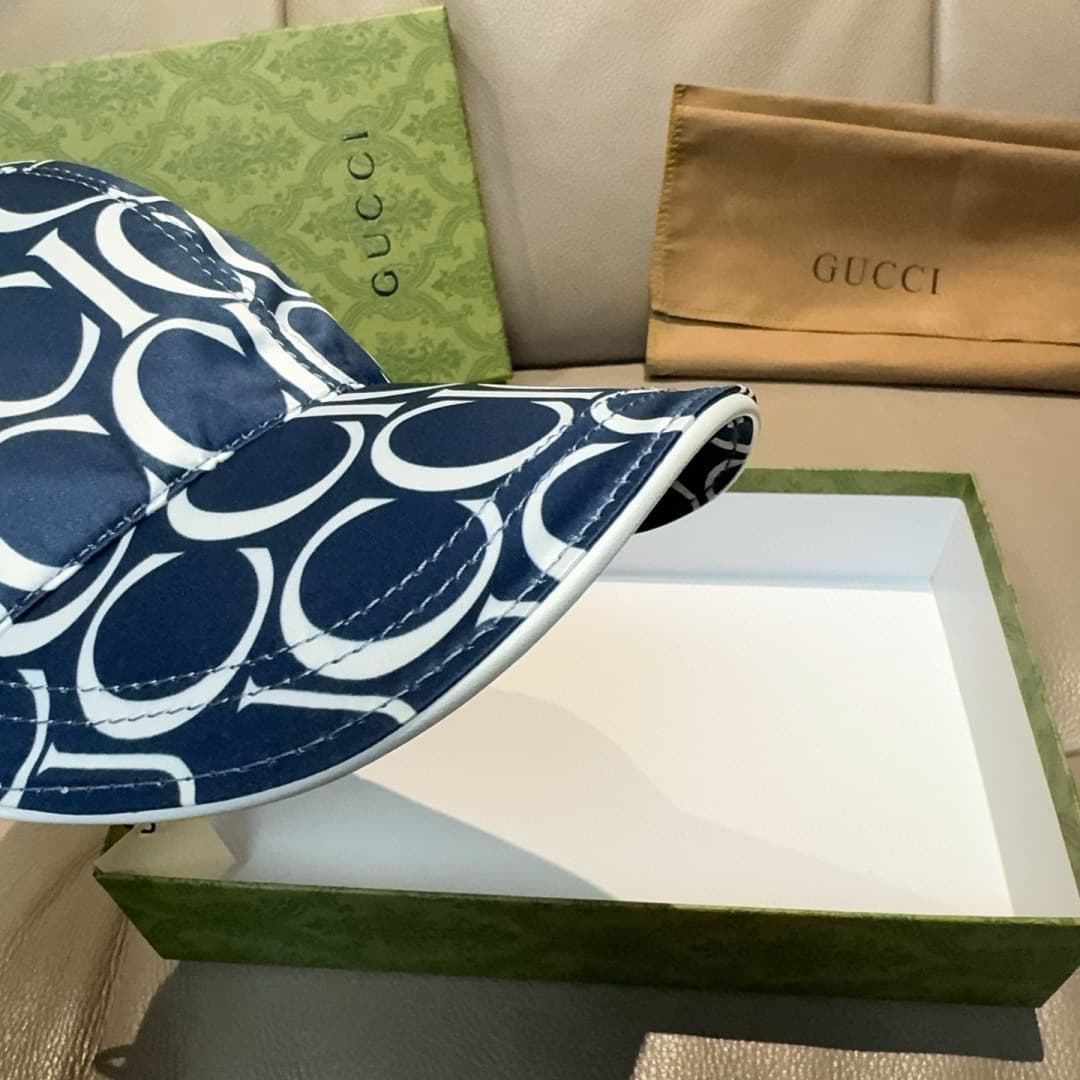 C29866 Bag-shaped hat, new Gucci baseball cap model. Features Gucci embroidery. Custom-made by 1:1. Made from premium sailcloth and top-grade cowhide material, with pure cotton lining – lightweight and breathable! Excellent quality. Standard head circumfe — image 5