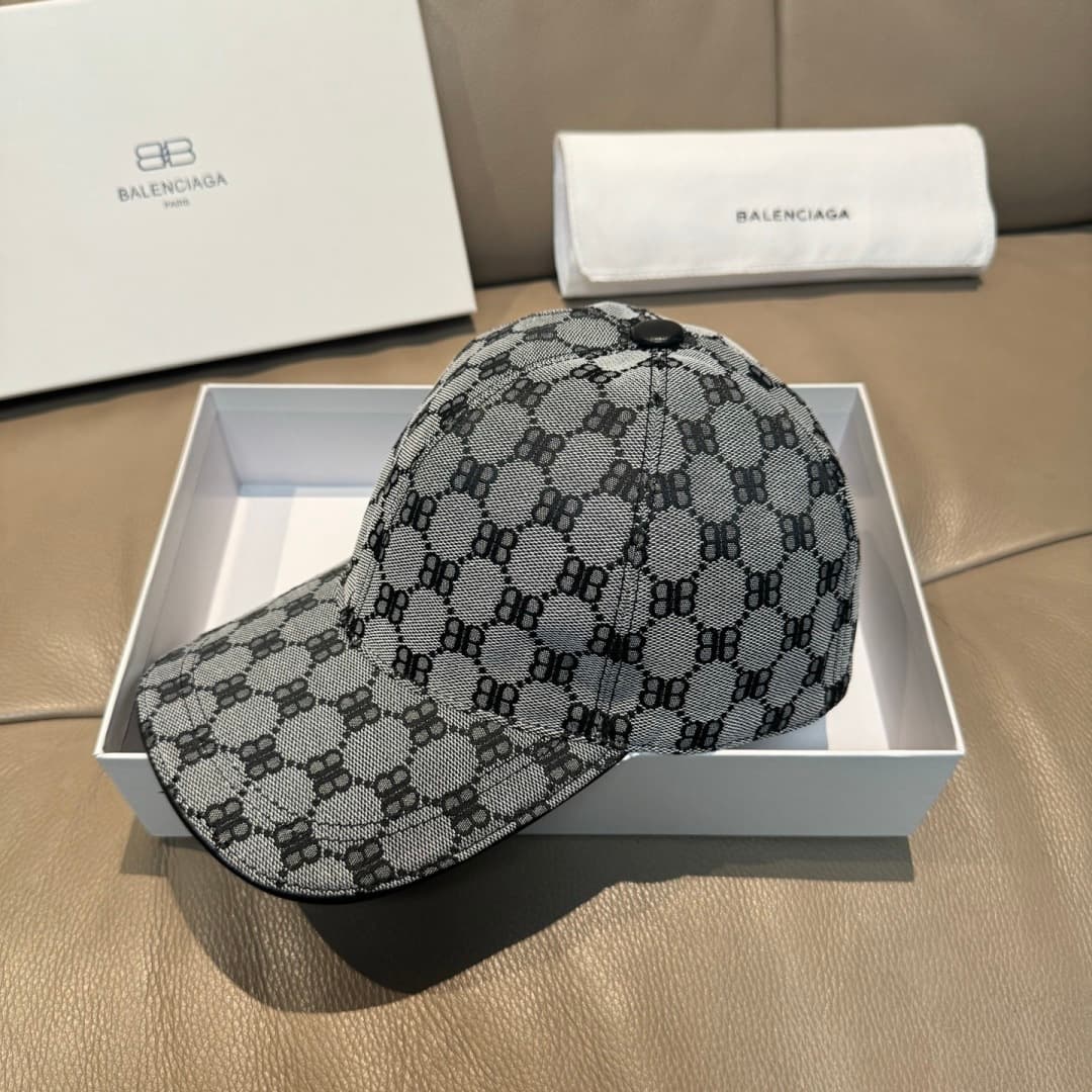 C29841 Bag-shaped hat, Balenciaga new model baseball cap. Custom-made by 1:1. Original canvas material + top-grade cowhide, with pure cotton lining. Lightweight and breathable, simple and elegant! Basic head circumference: 56. Adjustable clip, suitable fo — image 2