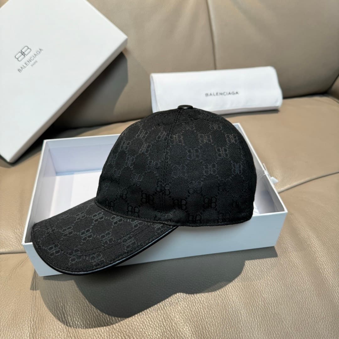 C29840 Bag-shaped hat, Balenciaga new model baseball cap. Custom-made by 1:1. Original canvas material + top-grade cowhide, with pure cotton lining. Lightweight and breathable, simple and elegant! Basic head circumference: 56. Adjustable clip, suitable fo — image 2