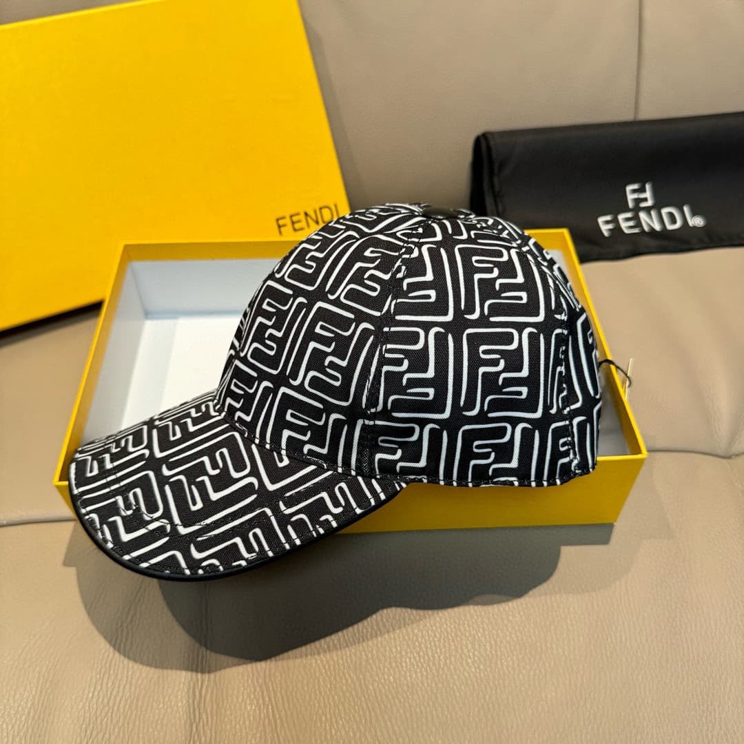 C29826 Baggy bag, Fendi new-style original baseball cap. Double F print pattern, a popular item sold at the boutique all year round with excellent reputation. 1:1 – custom-made according to the mold. Original print pattern fabric + top-grade cowhide mater — image 3
