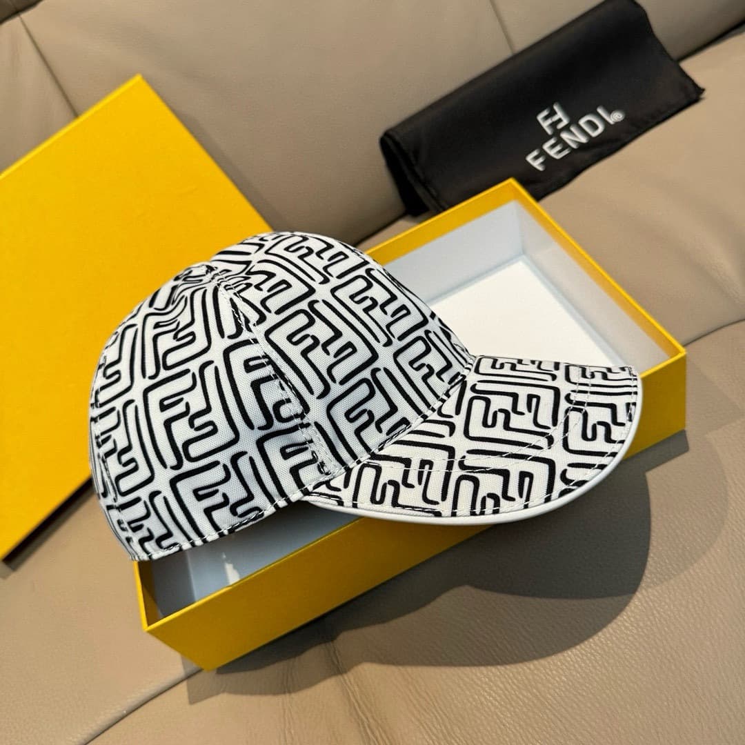 C29825 Bagged cap, Fendi new model baseball cap. Double F pattern, always in high demand at the store, highly rated. 1:1 – custom molded, original pattern fabric + top-grade cowhide material, lightweight and breathable! Excellent quality. Basic head circu — image 4