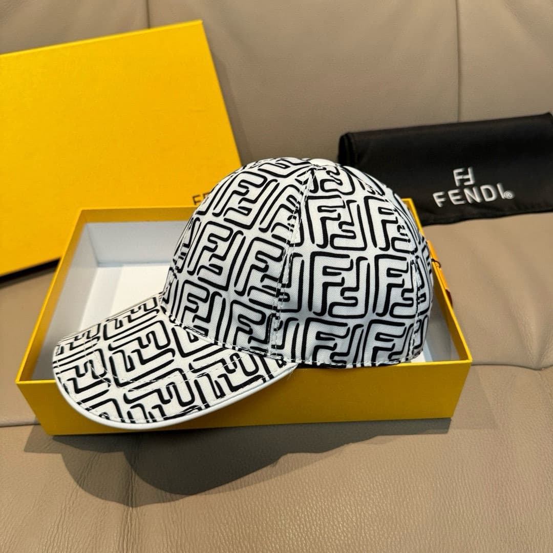 C29825 Bagged cap, Fendi new model baseball cap. Double F pattern, always in high demand at the store, highly rated. 1:1 – custom molded, original pattern fabric + top-grade cowhide material, lightweight and breathable! Excellent quality. Basic head circu — image 3