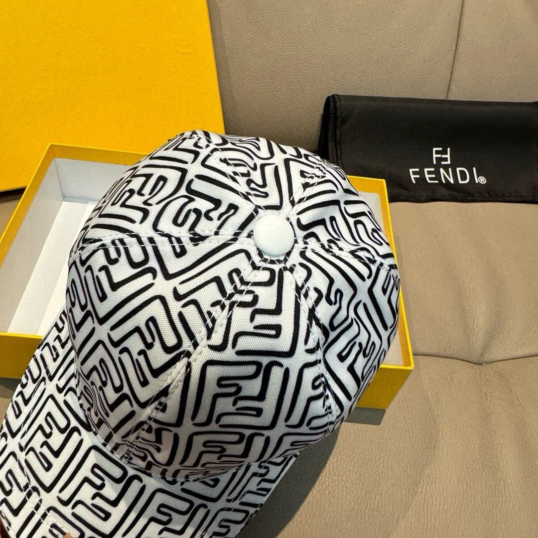 C29825 Bagged cap, Fendi new model baseball cap. Double F pattern, always in high demand at the store, highly rated. 1:1 – custom molded, original pattern fabric + top-grade cowhide material, lightweight and breathable! Excellent quality. Basic head circu — image 5