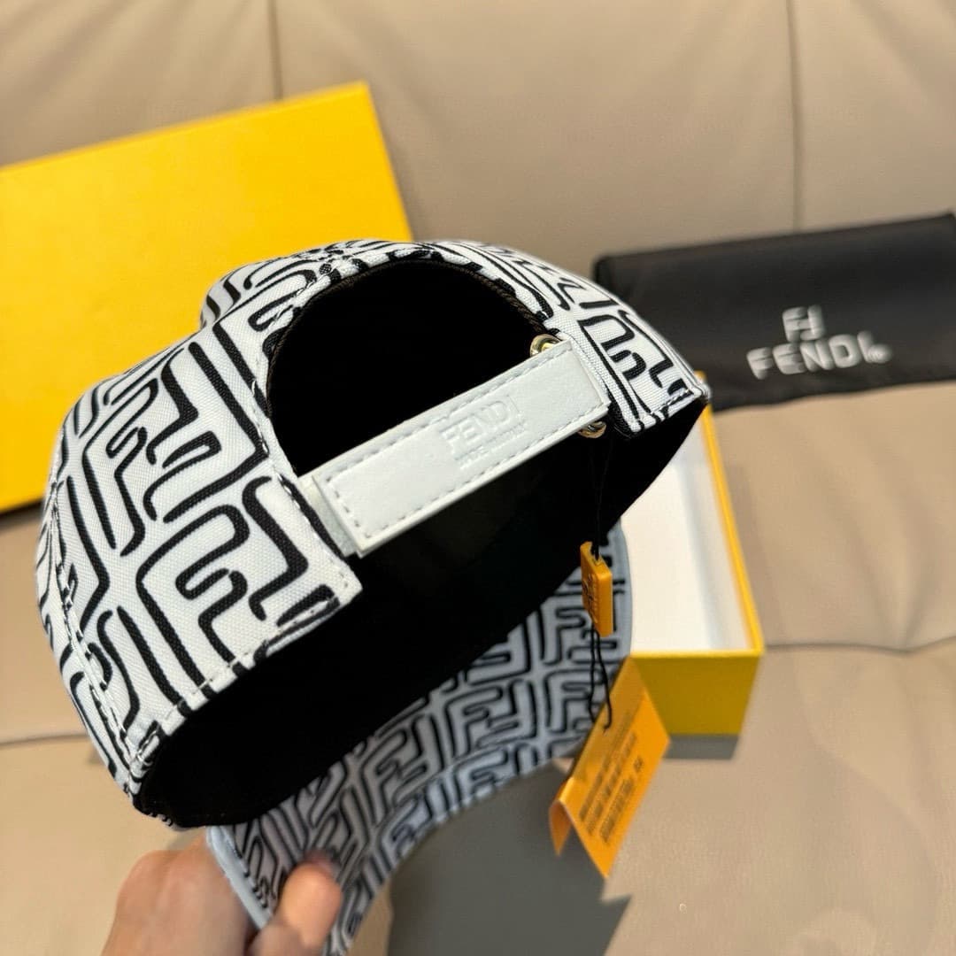 C29825 Bagged cap, Fendi new model baseball cap. Double F pattern, always in high demand at the store, highly rated. 1:1 – custom molded, original pattern fabric + top-grade cowhide material, lightweight and breathable! Excellent quality. Basic head circu — image 8