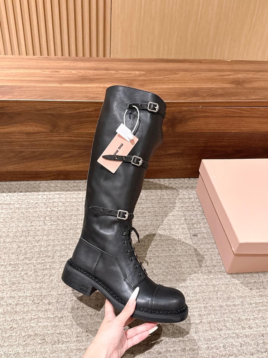 D10578 [2.0 Upgrade Version] MiuMiu – New model long boots. These are stylish long boots with a classic motorcycle boot style. — image 5