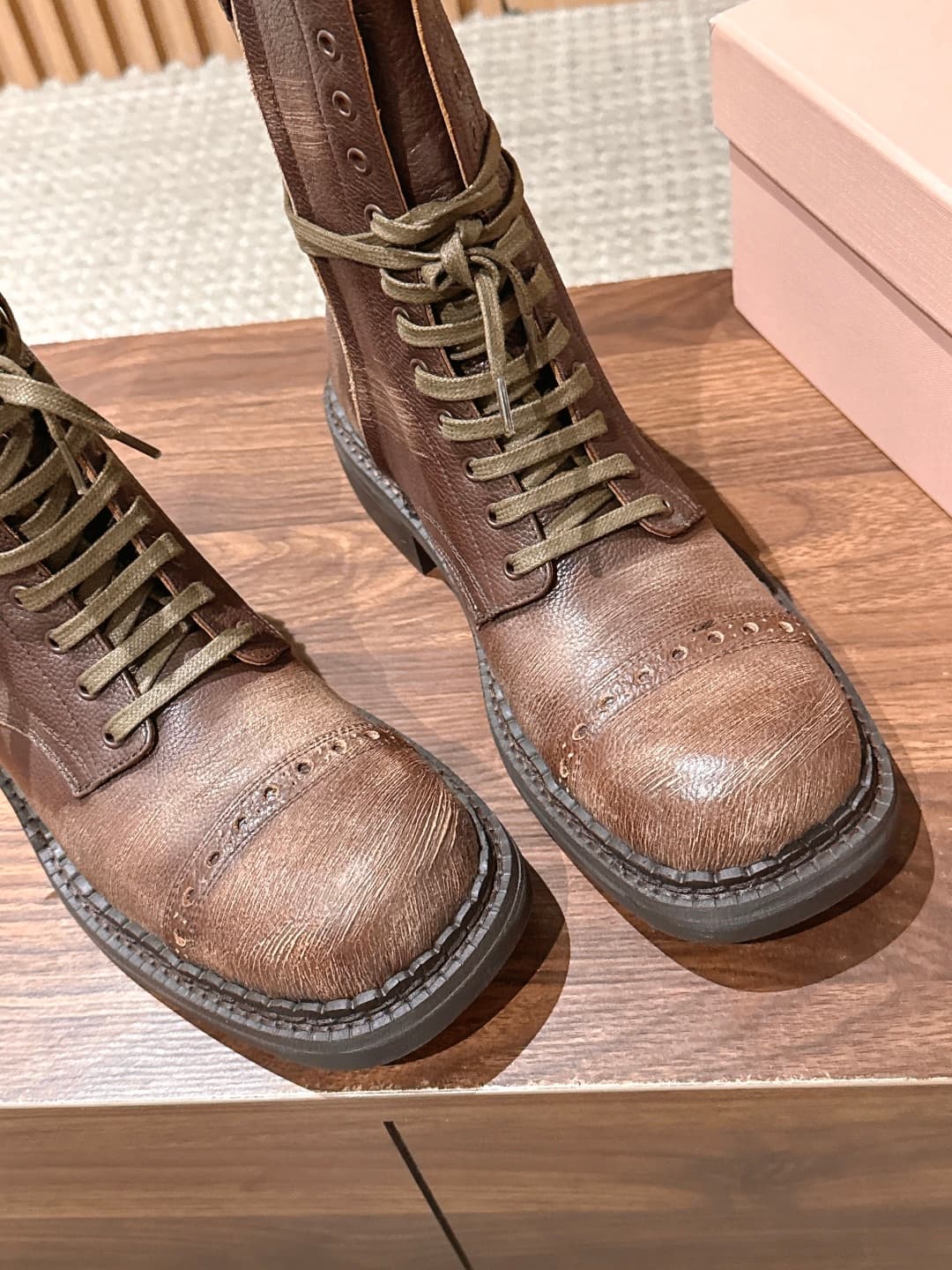 D10575 Miu Miu new model motorcycle boots, stylish long boots with a classic motorcycle boot style. — image 6