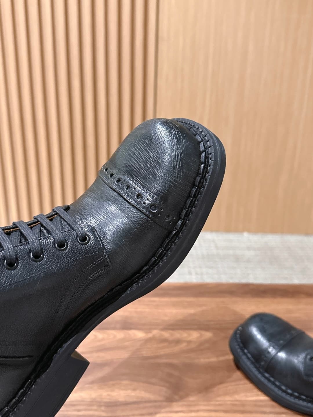 D10574 Miu Miu new model motorcycle boots, stylish long boots, classic motorcycle boot design, — image 6