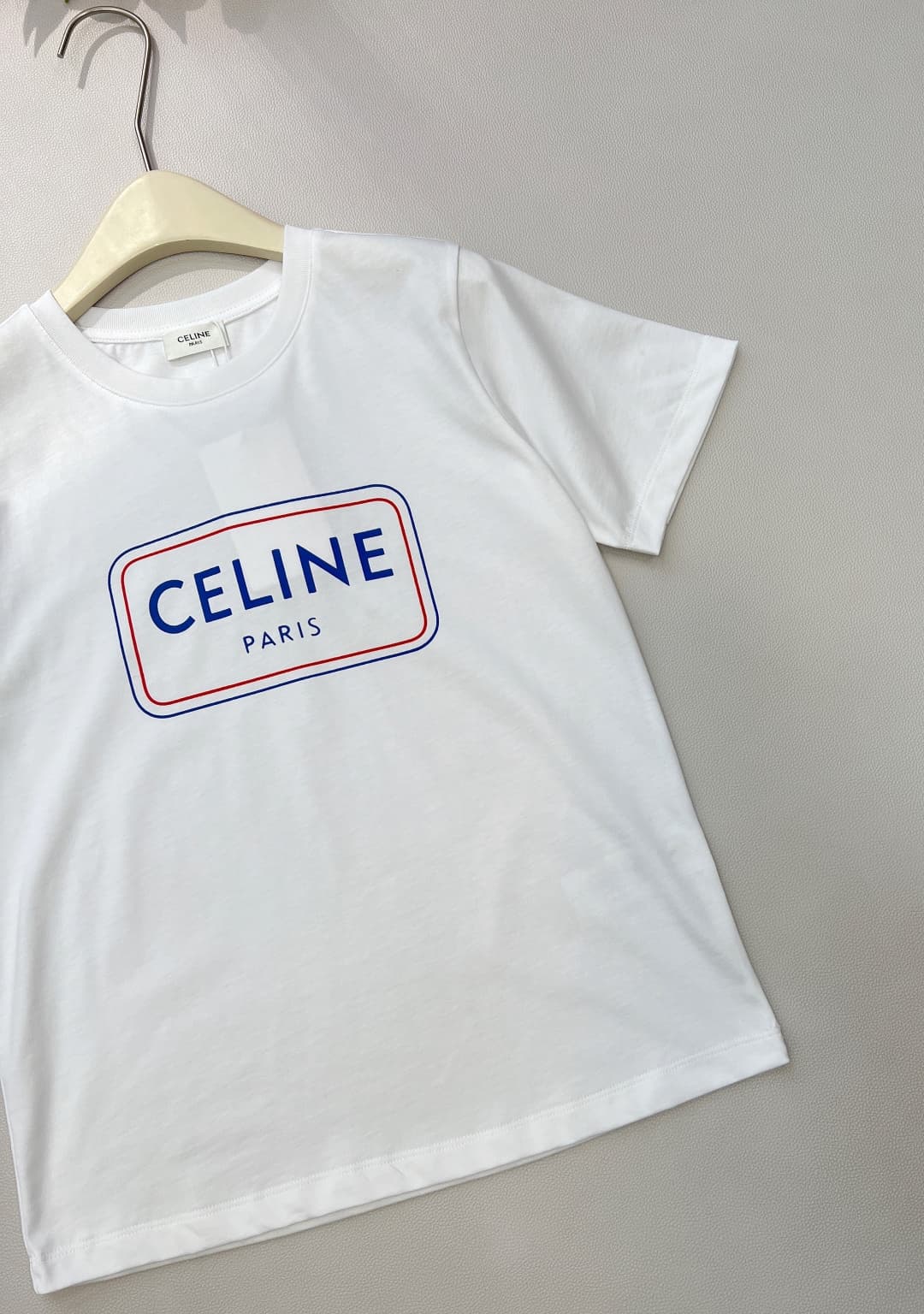 C18439 🆕 Celine spring collection: new dual-color square letter print, loose casual fit, short-sleeved T-shirt — image 6