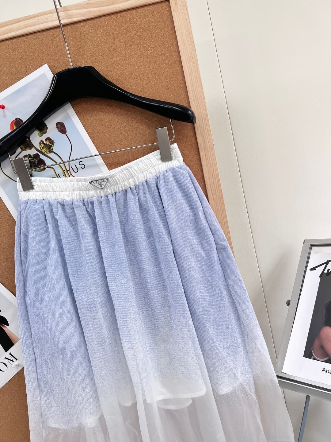 C18435 🆕PRADA26 New gradient acetate chiffon mid-dress – the most ethereal mid-dress of this year 🧚‍♀️. A must-have item for a fresh summer outfit! — image 5
